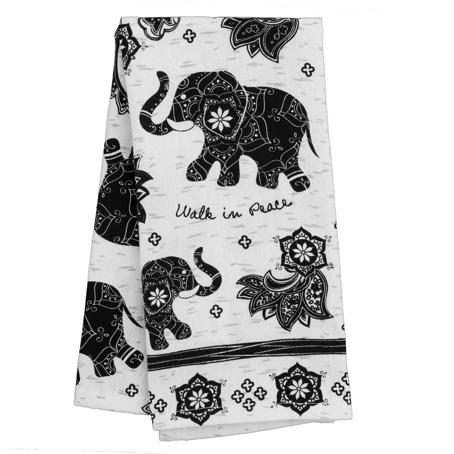Elephant Boho Tea Towel