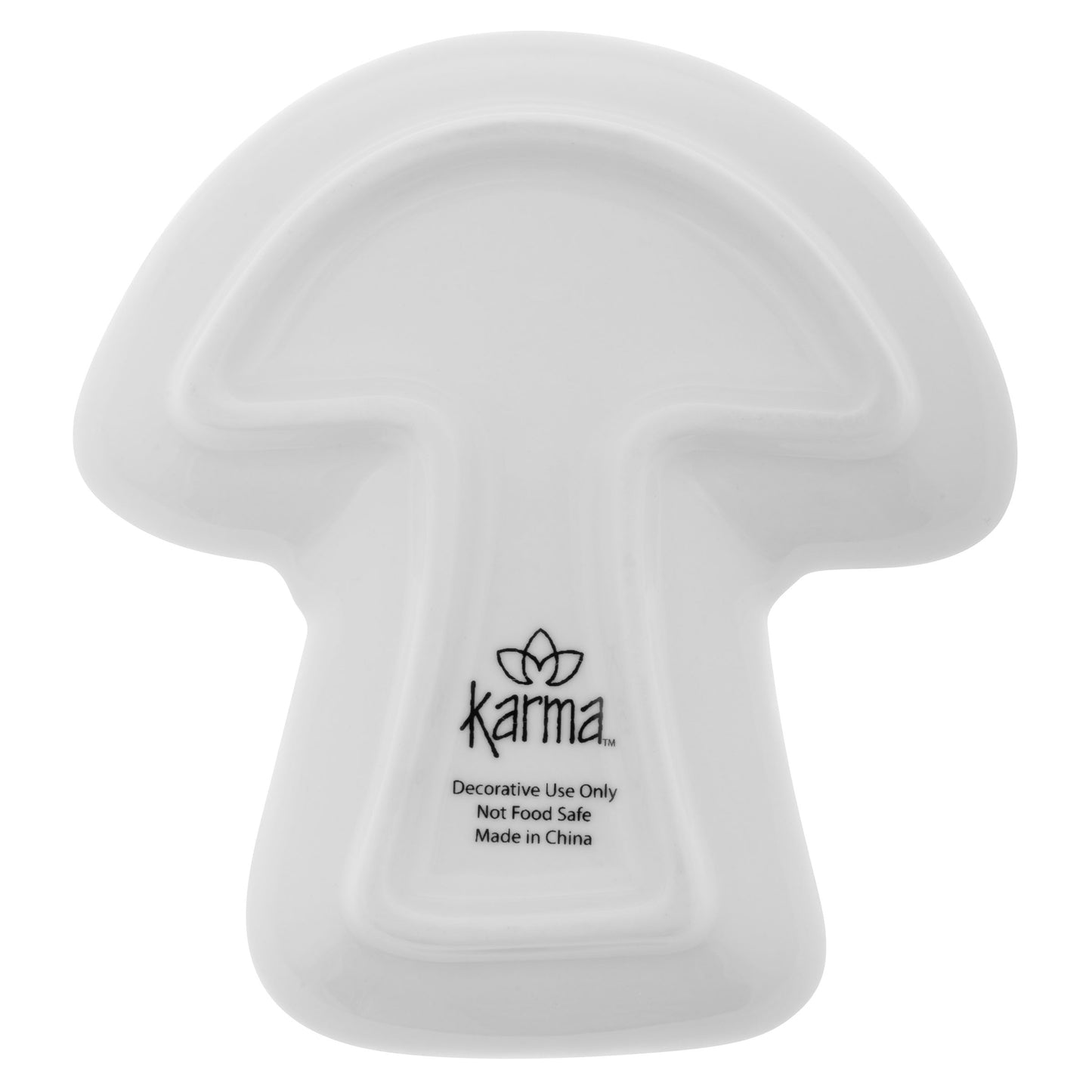 Mushroom Boho Shaped Trinket Tray back view.