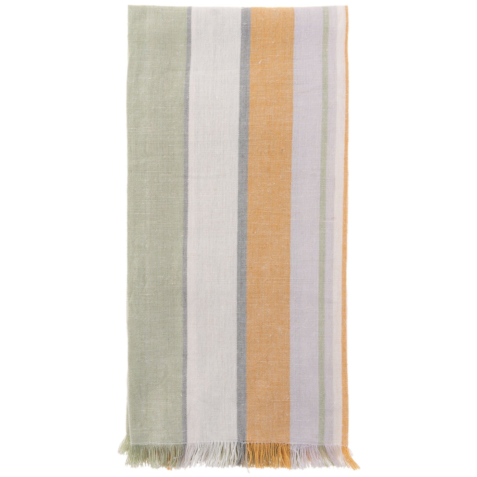 Green/Mustard Waterfront Tea Towel