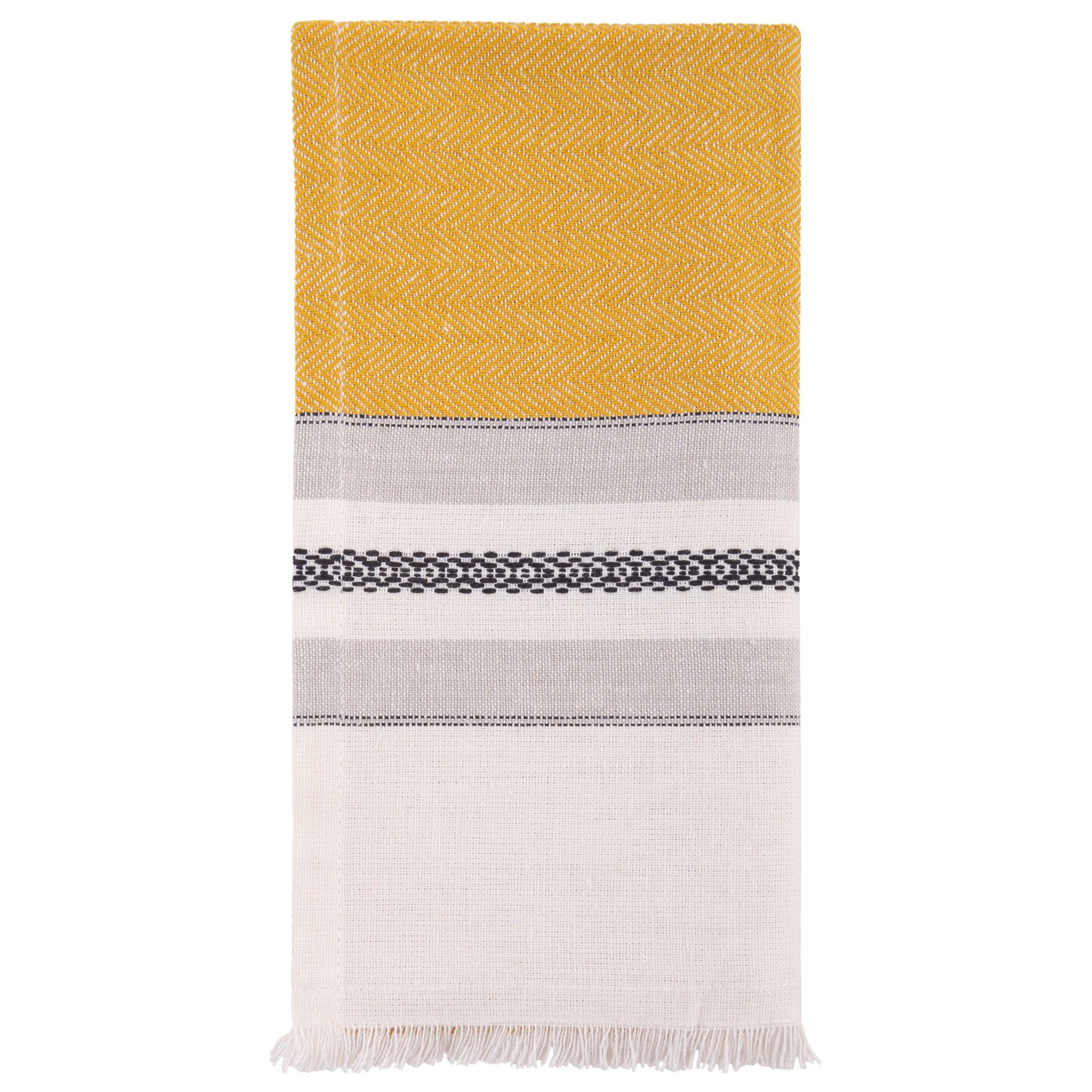 Ochre Lisbon Tea Towel with Spreader tea towel view.