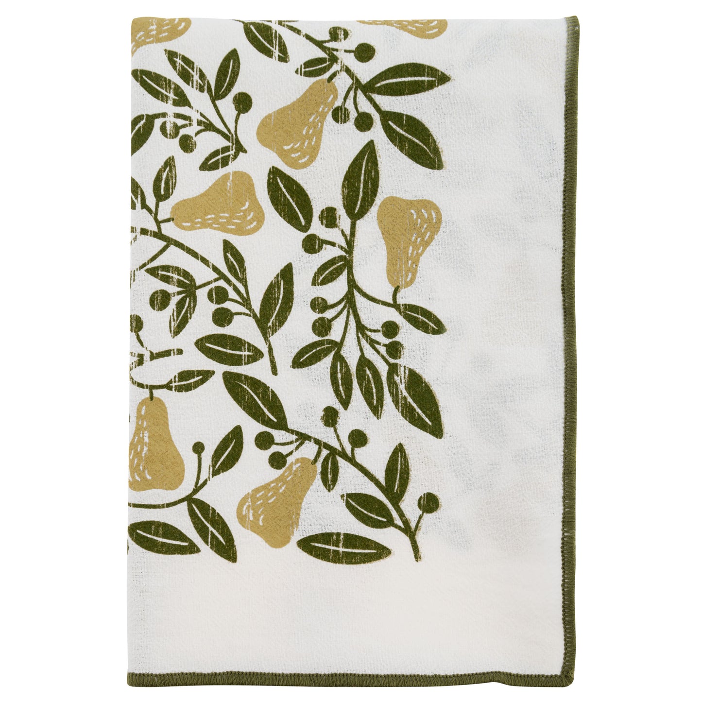 Pear Tree Holiday Merrowed Edge Dinner Napkin