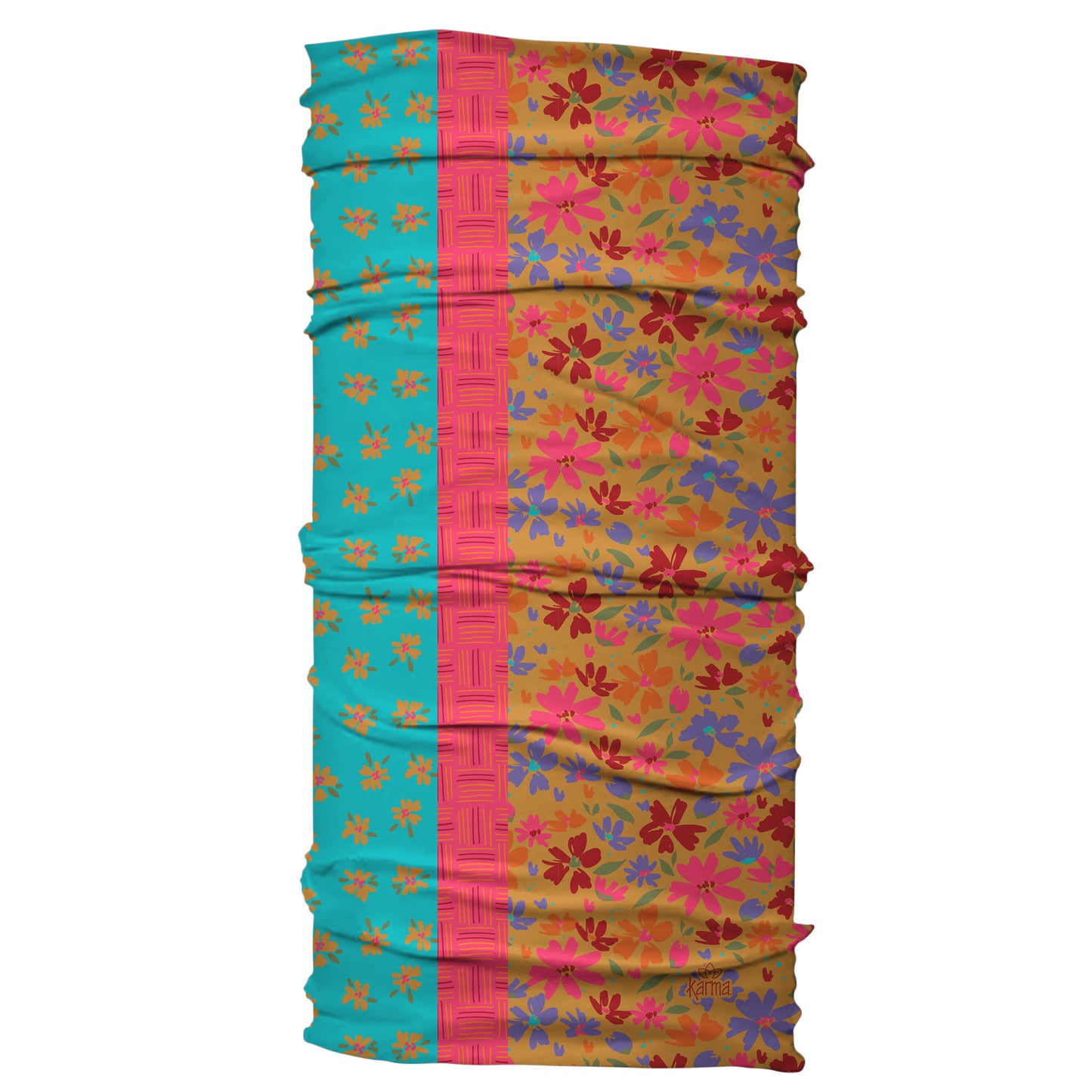 Apricot Split Floral Wide Headband