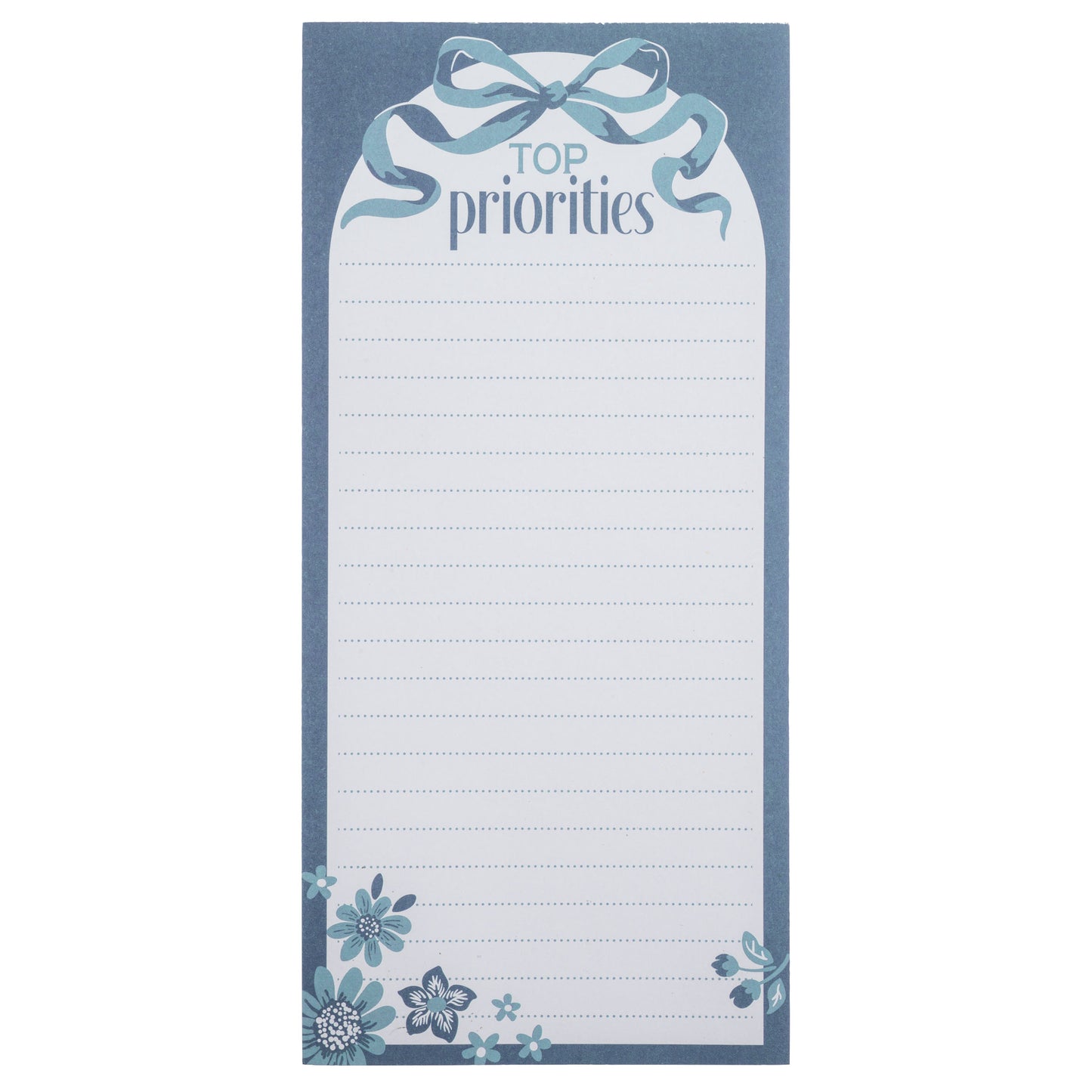 Blue Bows Long Magnetic Notepad