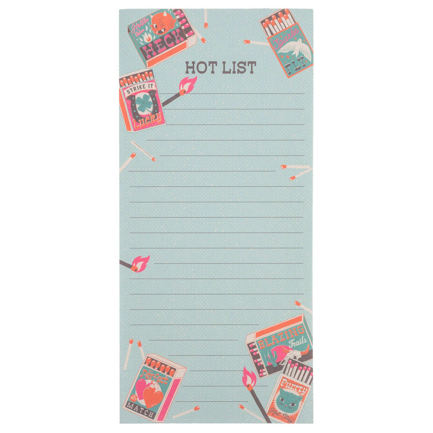Matches Long Magnetic Notepad
