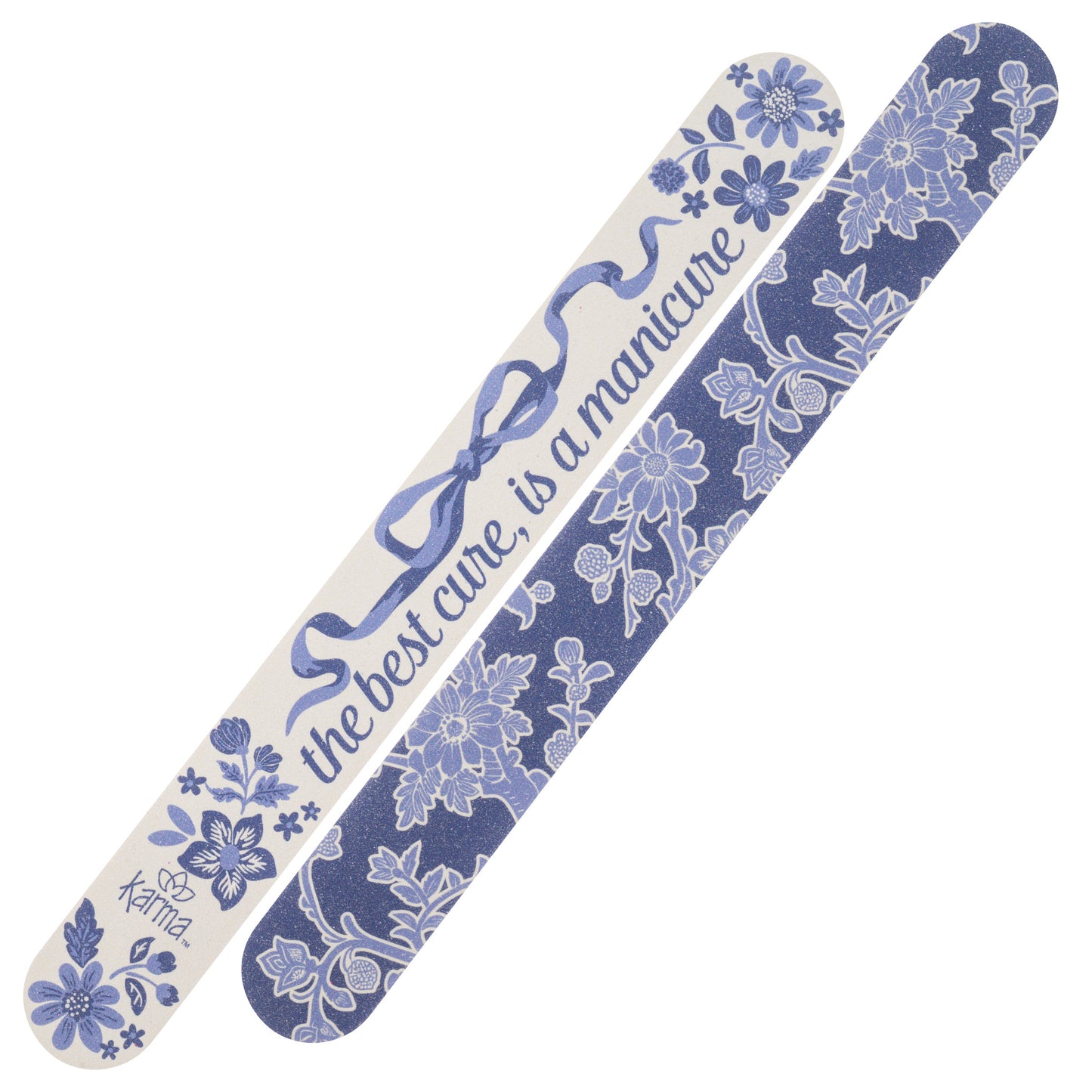 Blue Floral Emery Boards
