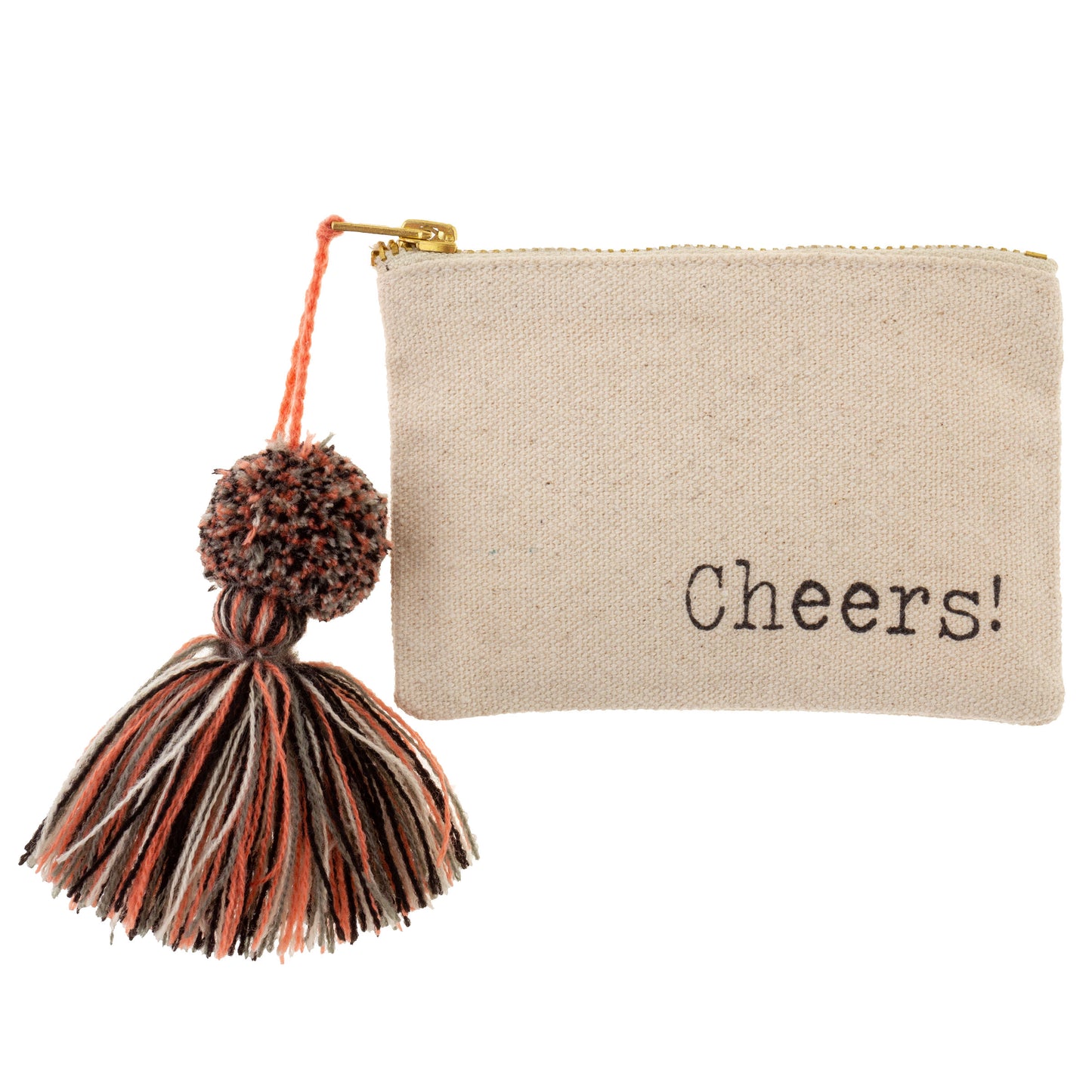 Cheers Canvas Tassel Card Holder