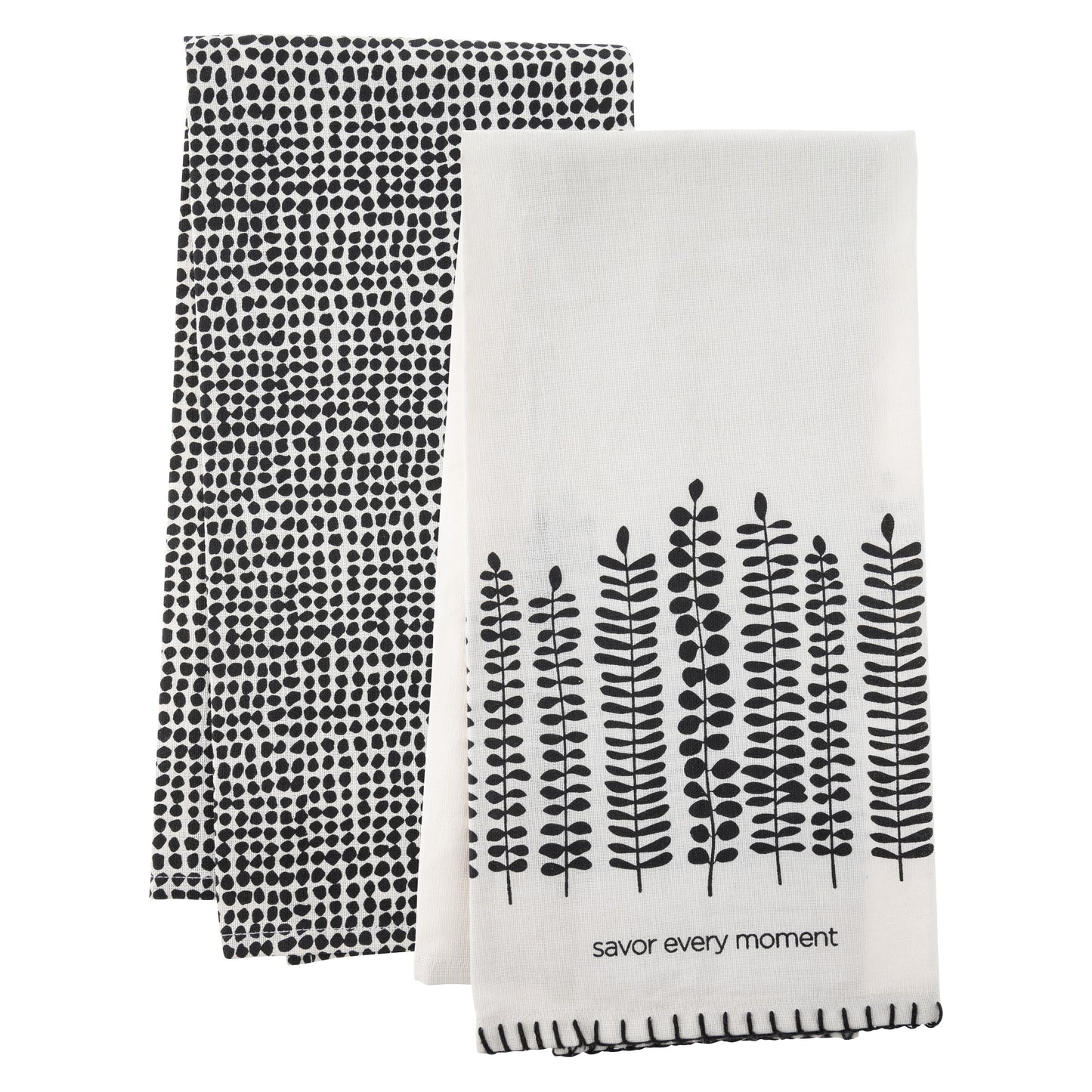 Savor Every Moment Modern Farmhouse Tea Towel Set of 2