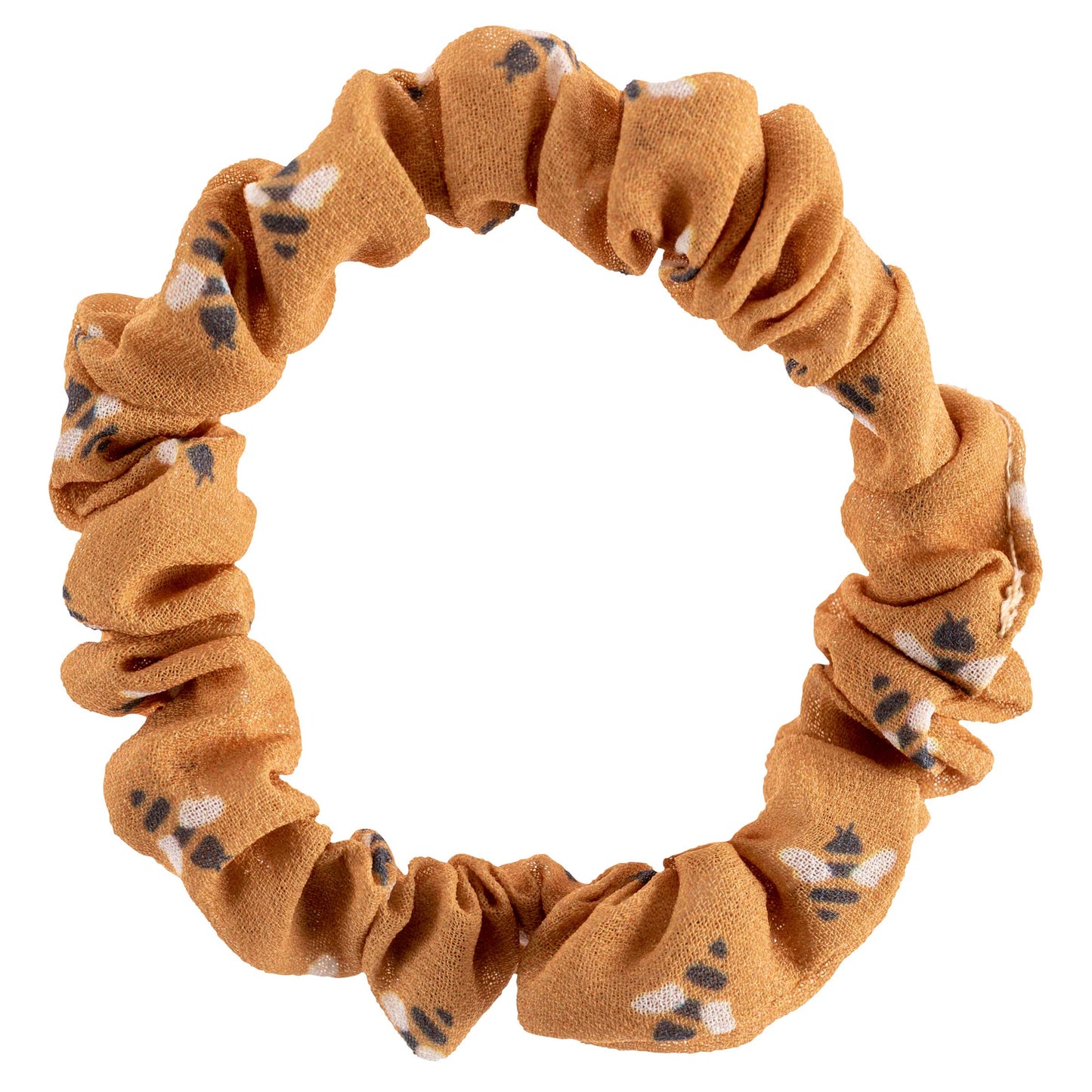 Bee Slim Scrunchies yellow bee design scrunchie view.