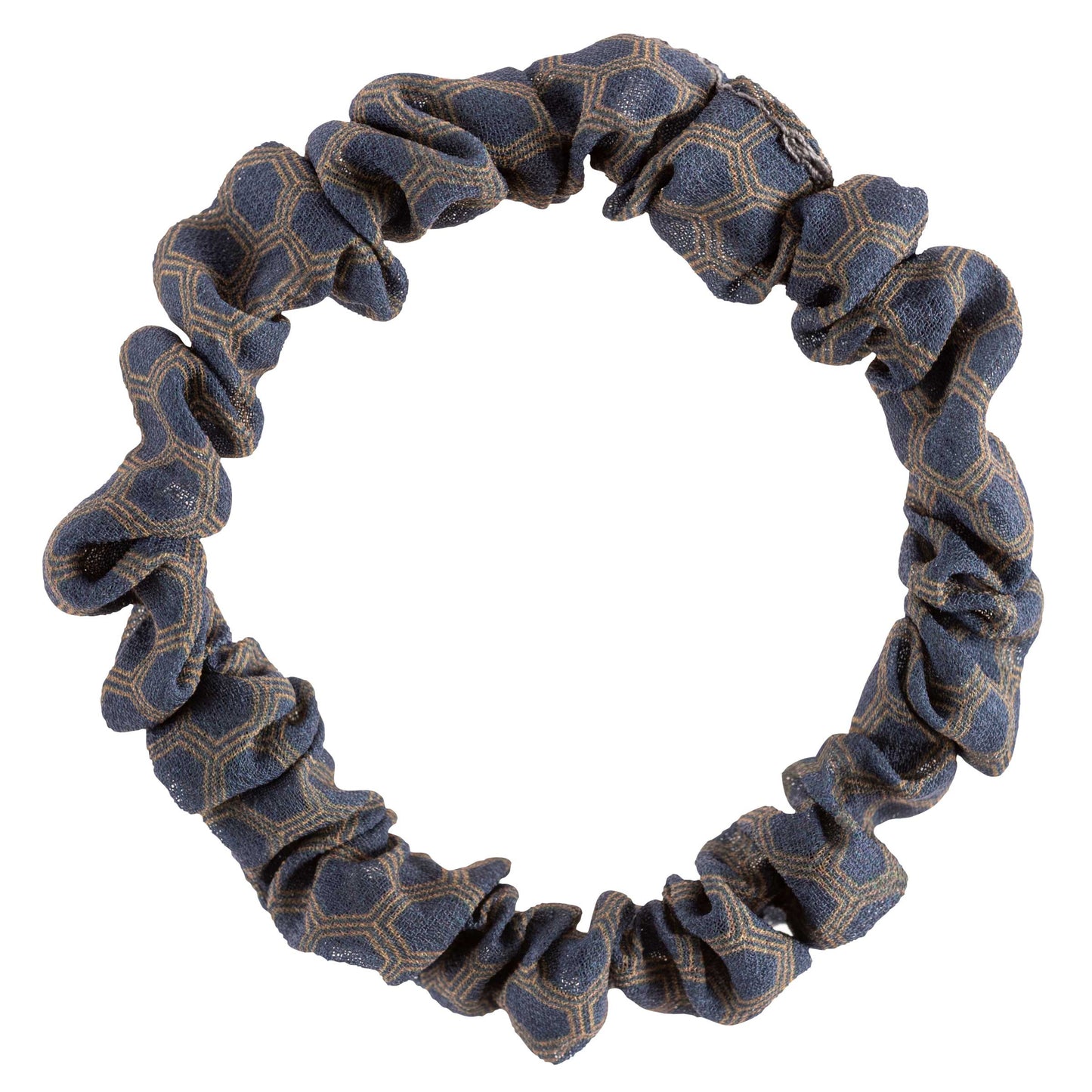 Bee Slim Scrunchies honeycomb black and yellow scrunchie view.