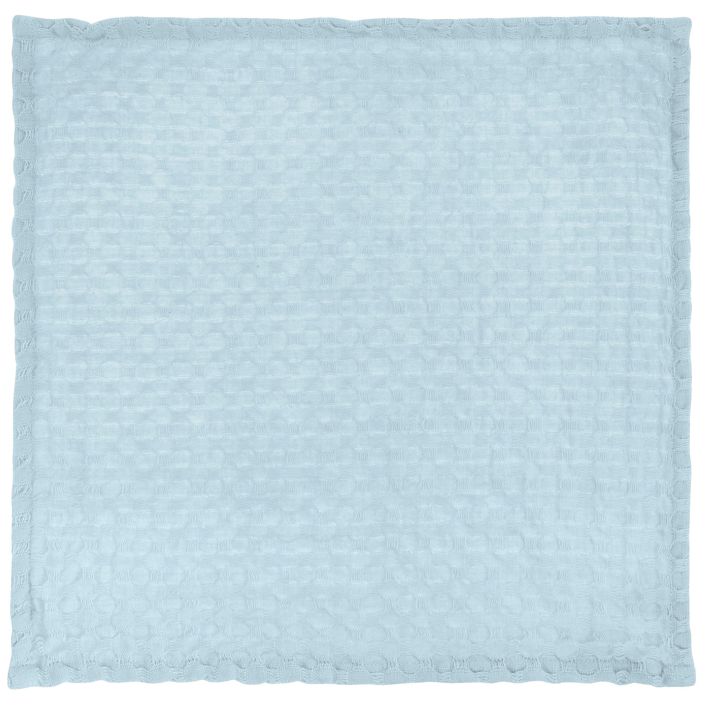 Simple Waffle Weave Dishcloth Set With Canvas Holder pale blue dishcloth view.
