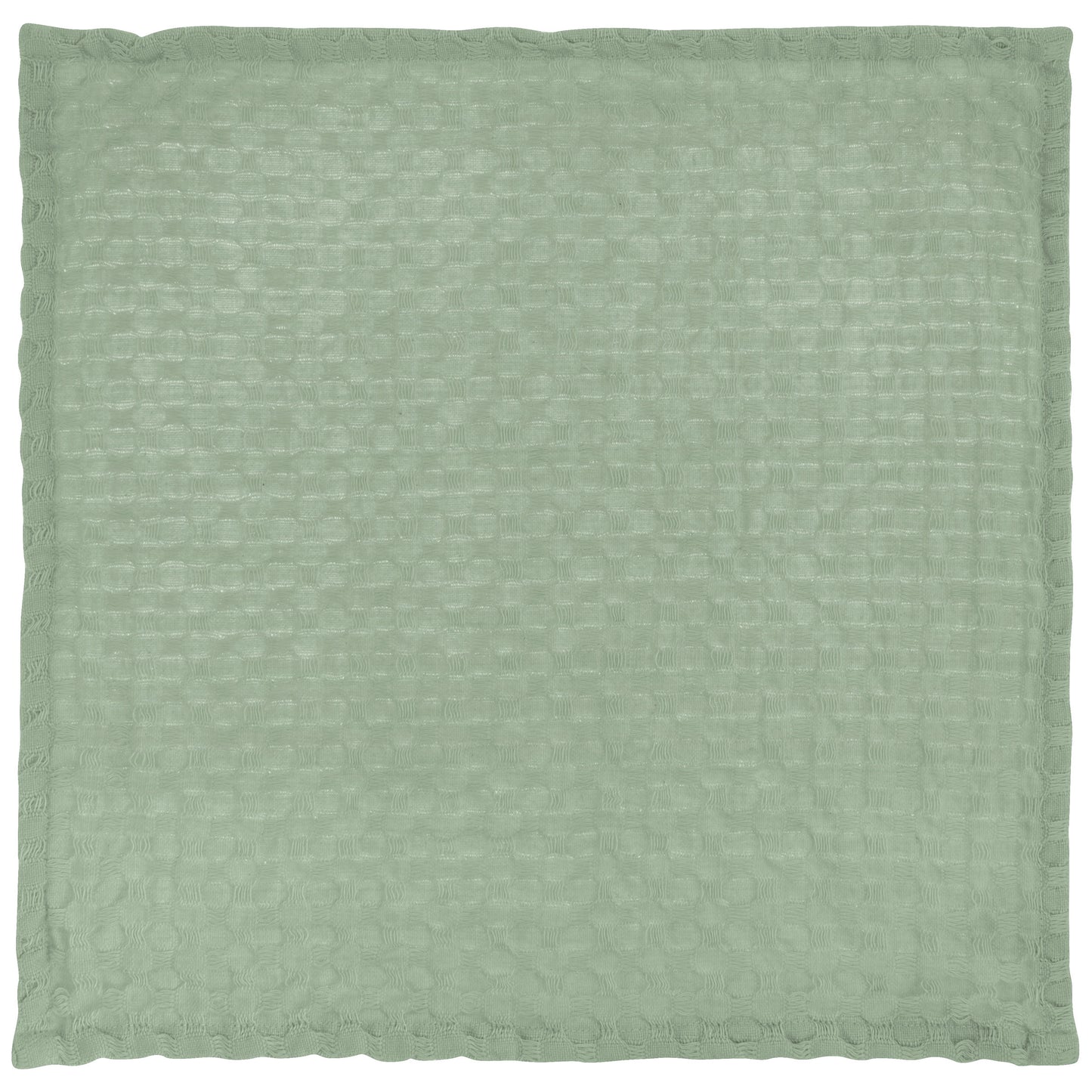 Simple Waffle Weave Dishcloth Set With Canvas Holder green dishcloth view.