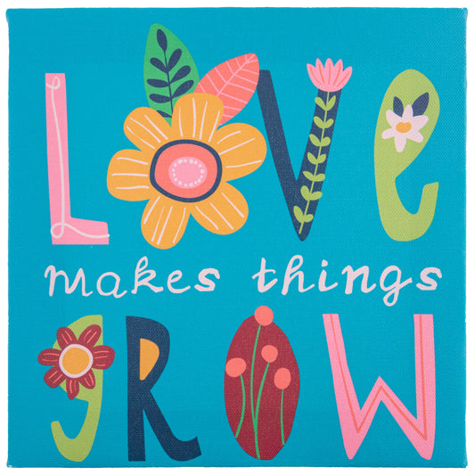 Love Grow 7.75 X 7.75 Canvas Wall Art