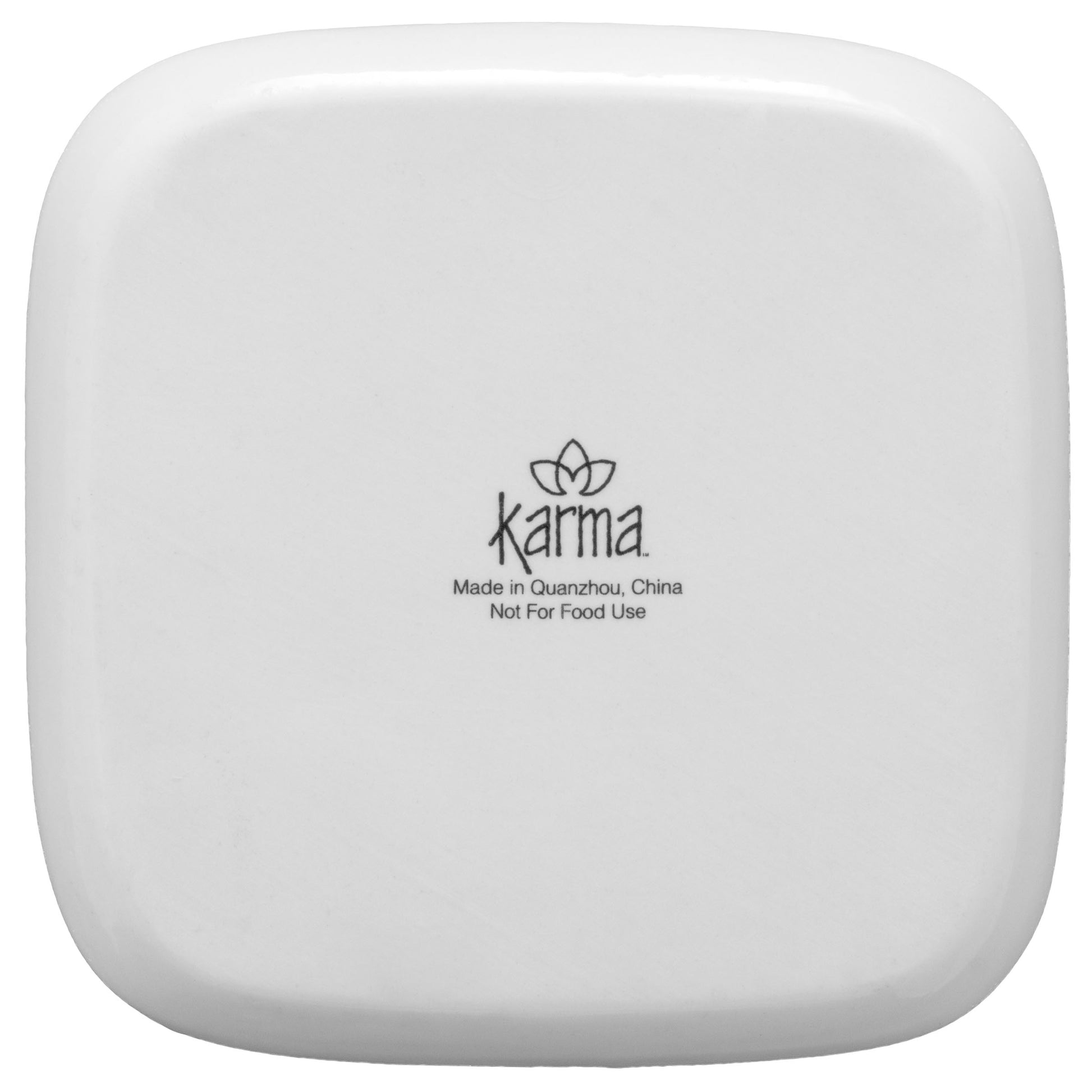 Dog Large Flora Square Trinket Tray back view.