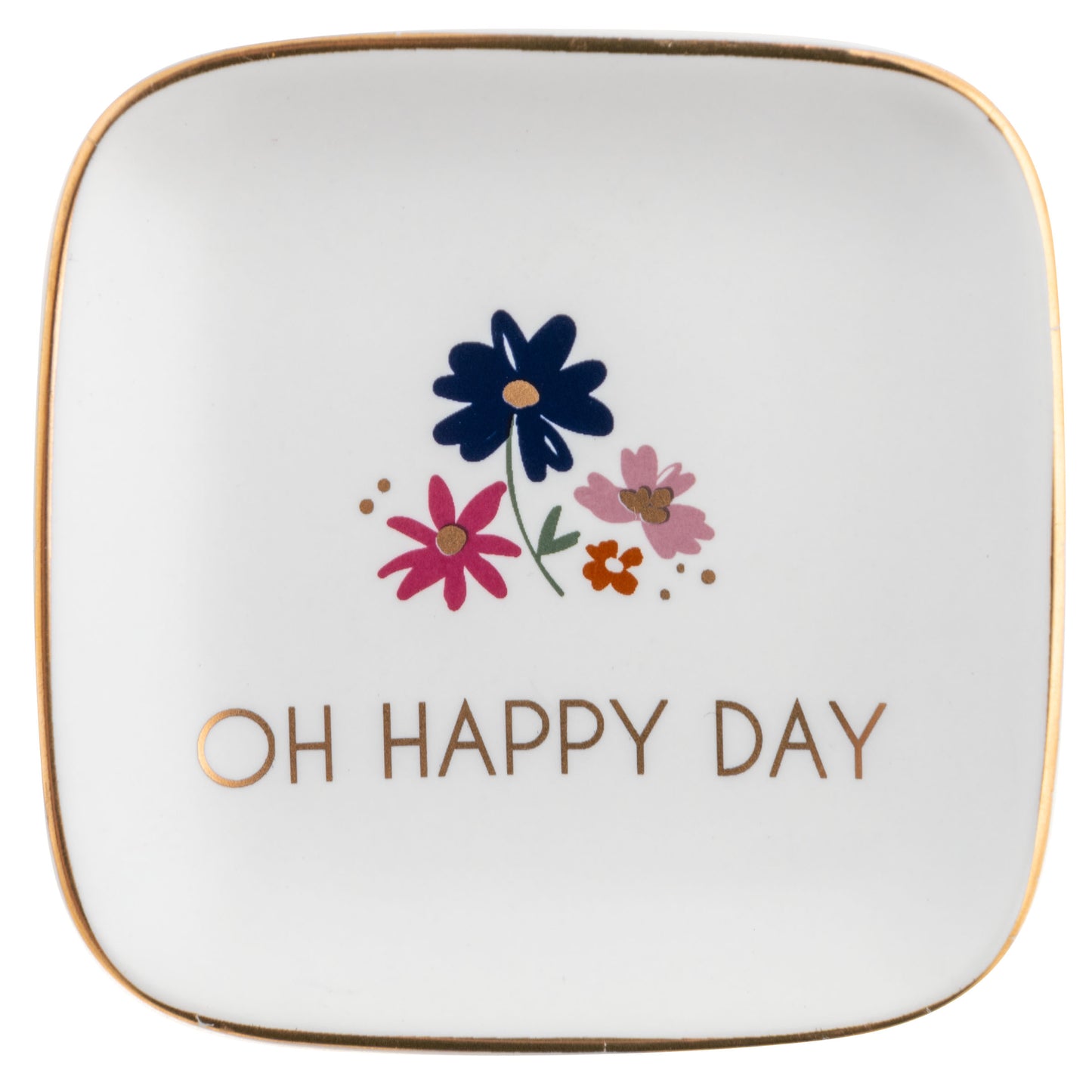 Oh Happy Day Small Flora Square Trinket Tray