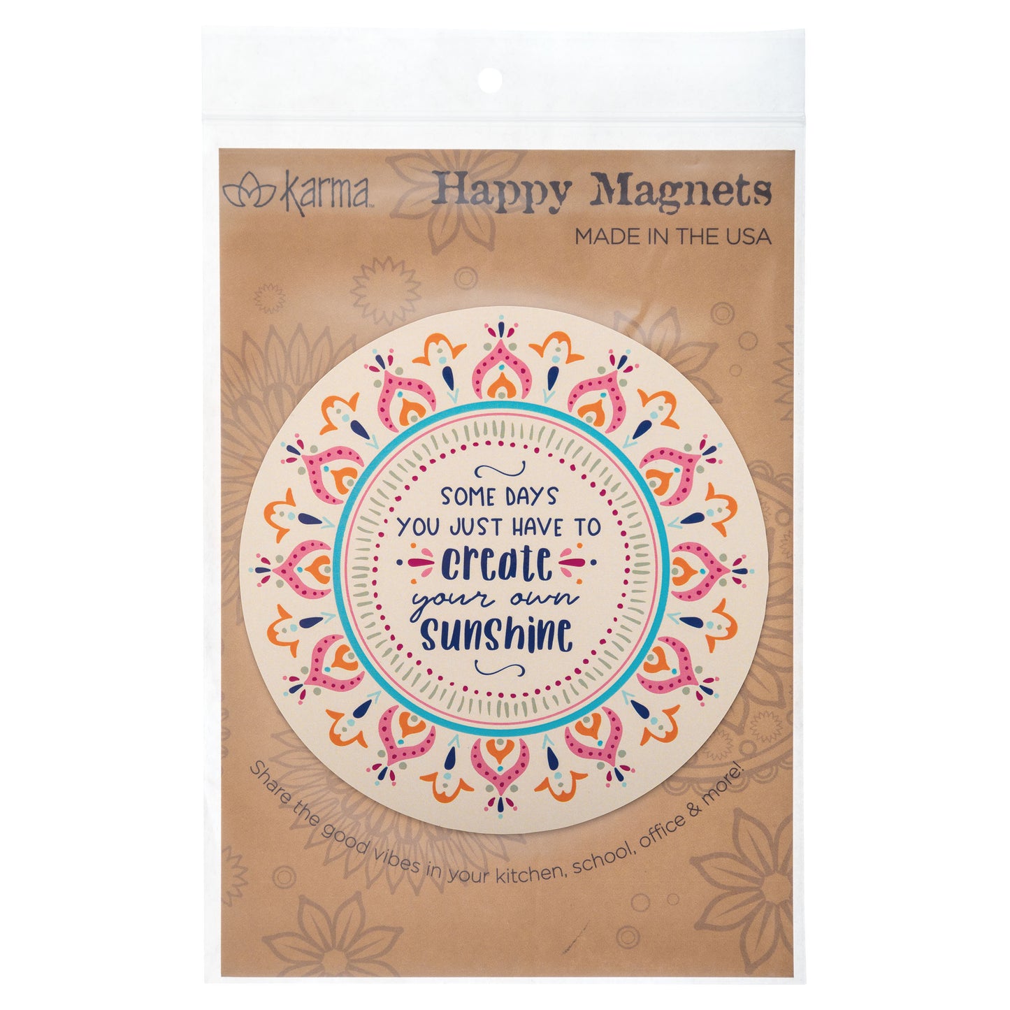Sunshine Happy Magnet packaged view.