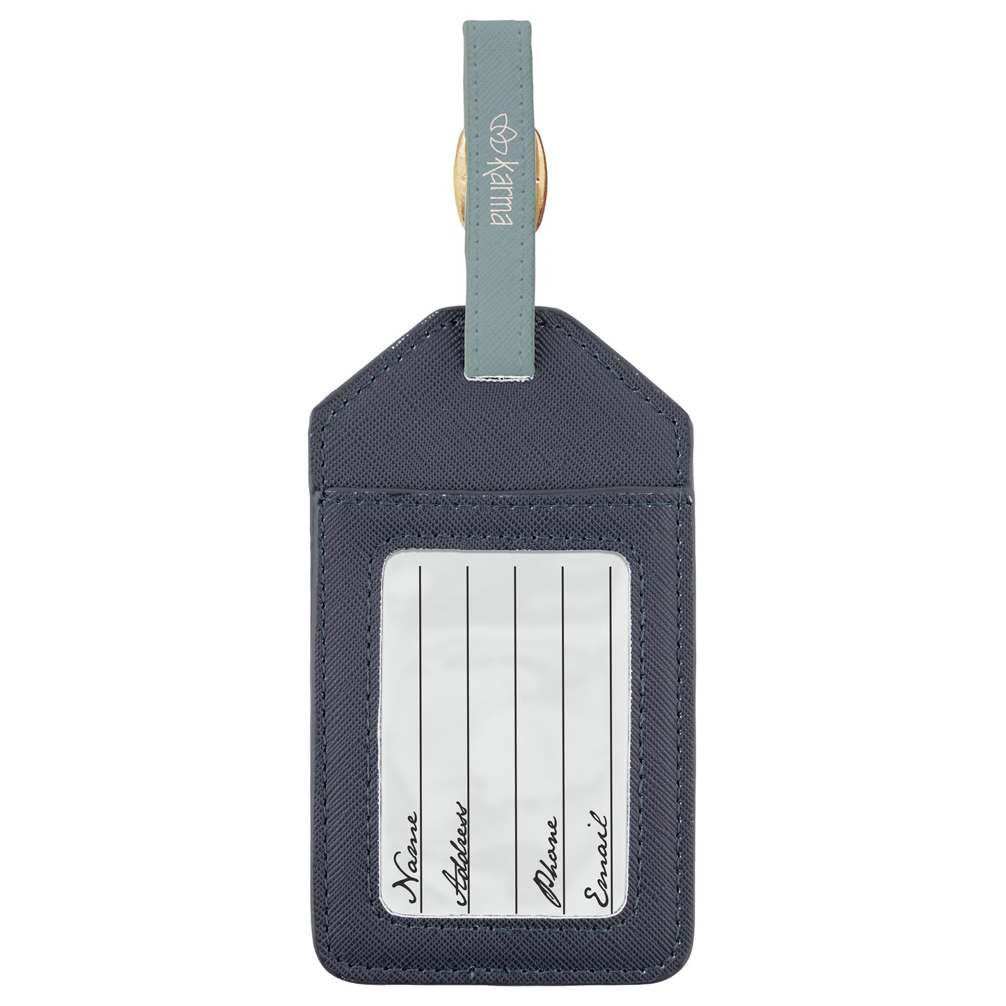 Navy Floral Luggage Tags