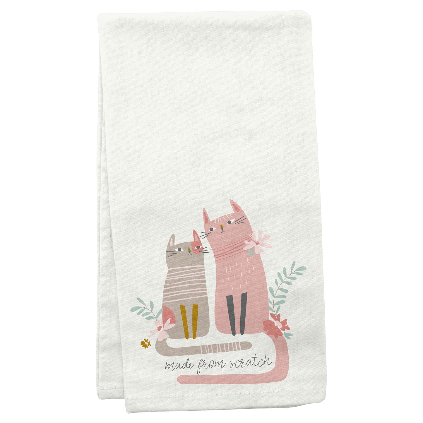 Cat Flora Tea Towel