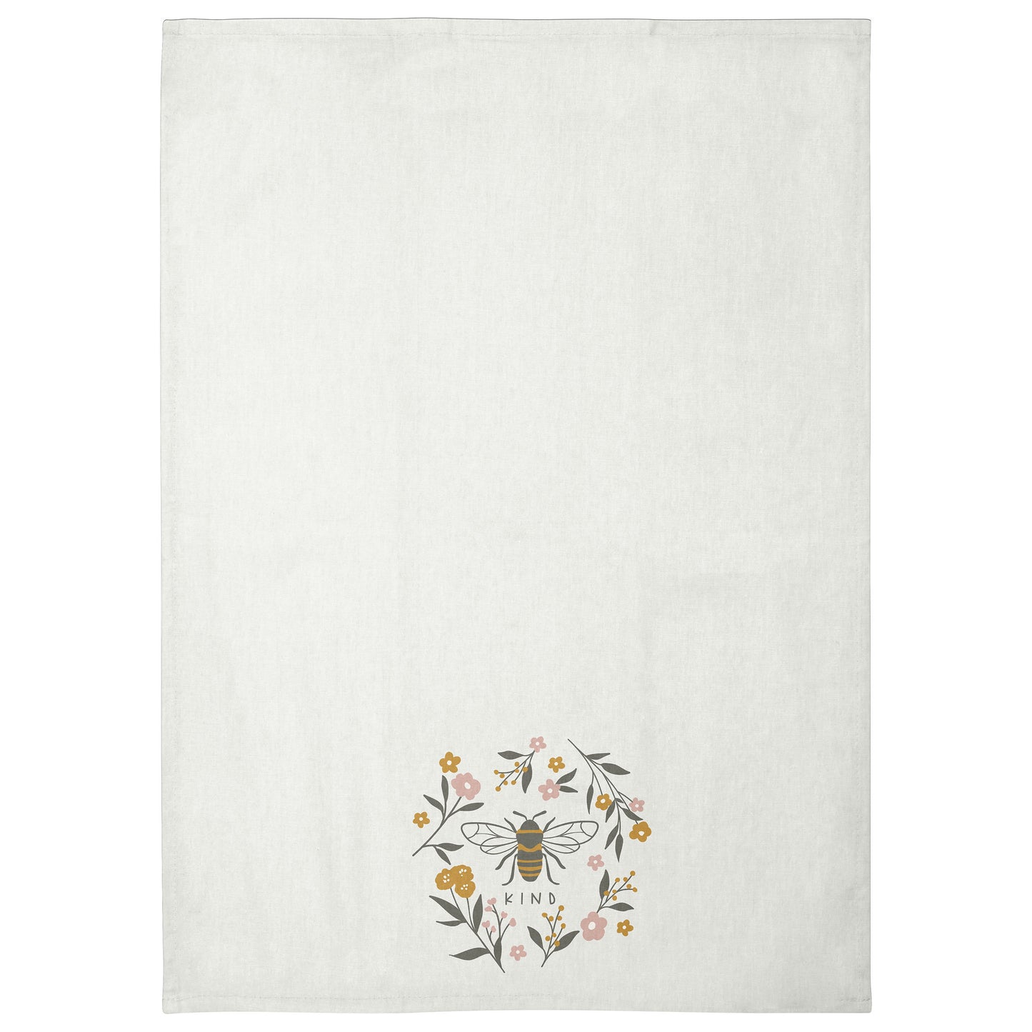 Bee Flora Tea Towel unfolded view.