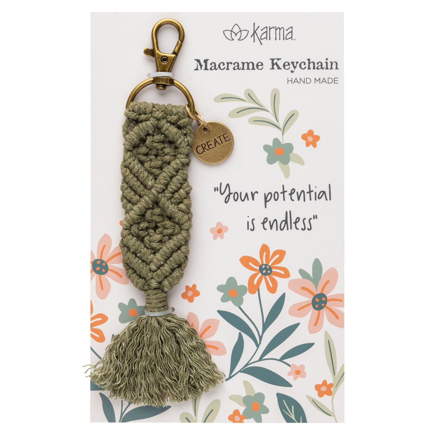 Create Macrame Keychain packaging view.