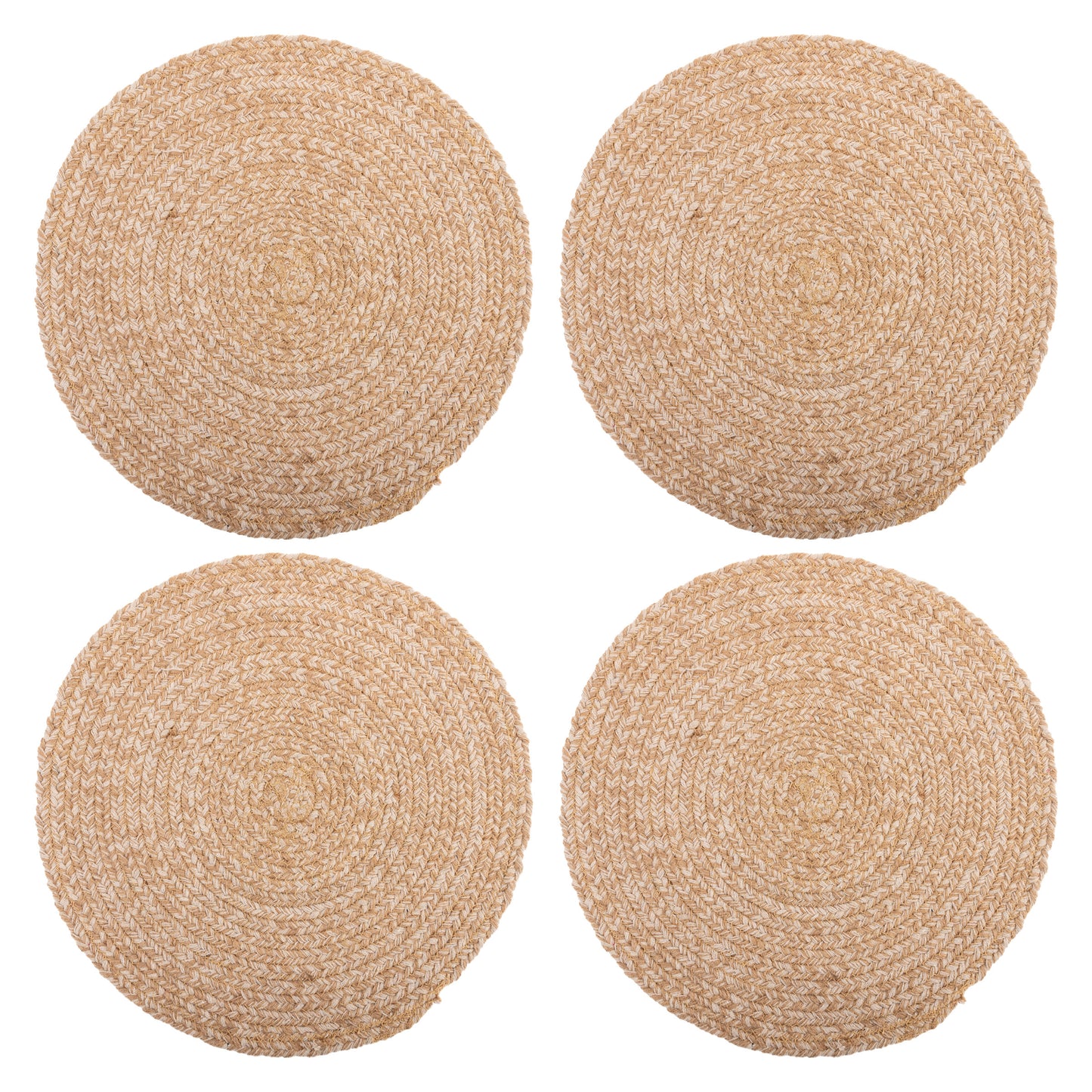 Marina Round Woven Chargers set of four view.