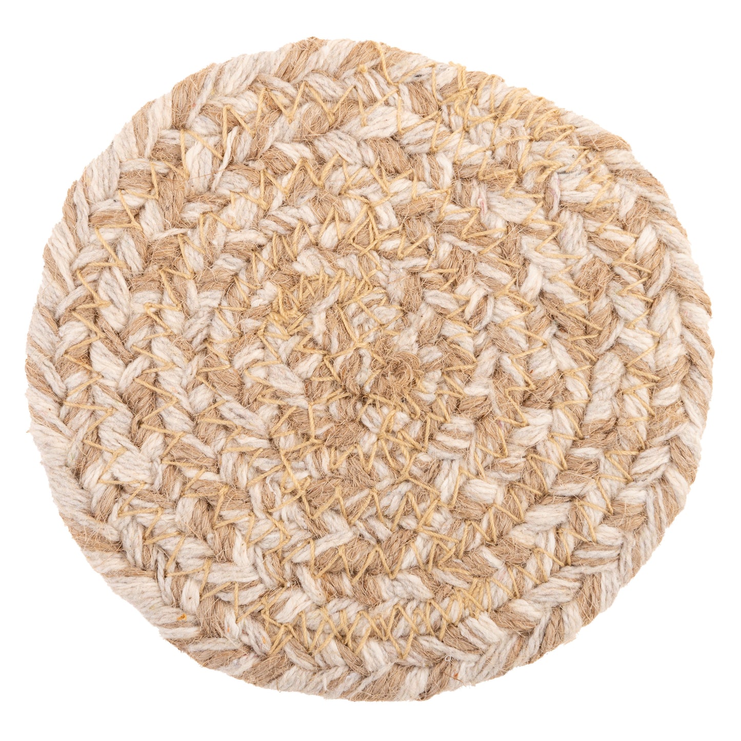 Marina Round Woven Coasters individual view.