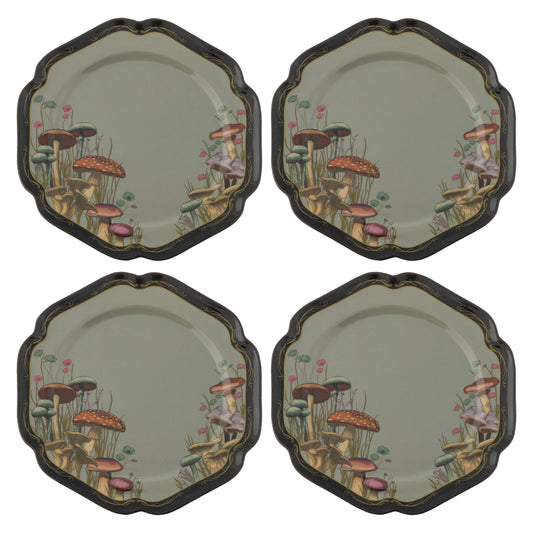 Midnight Meadow Melamine Salad Plates set of four view.