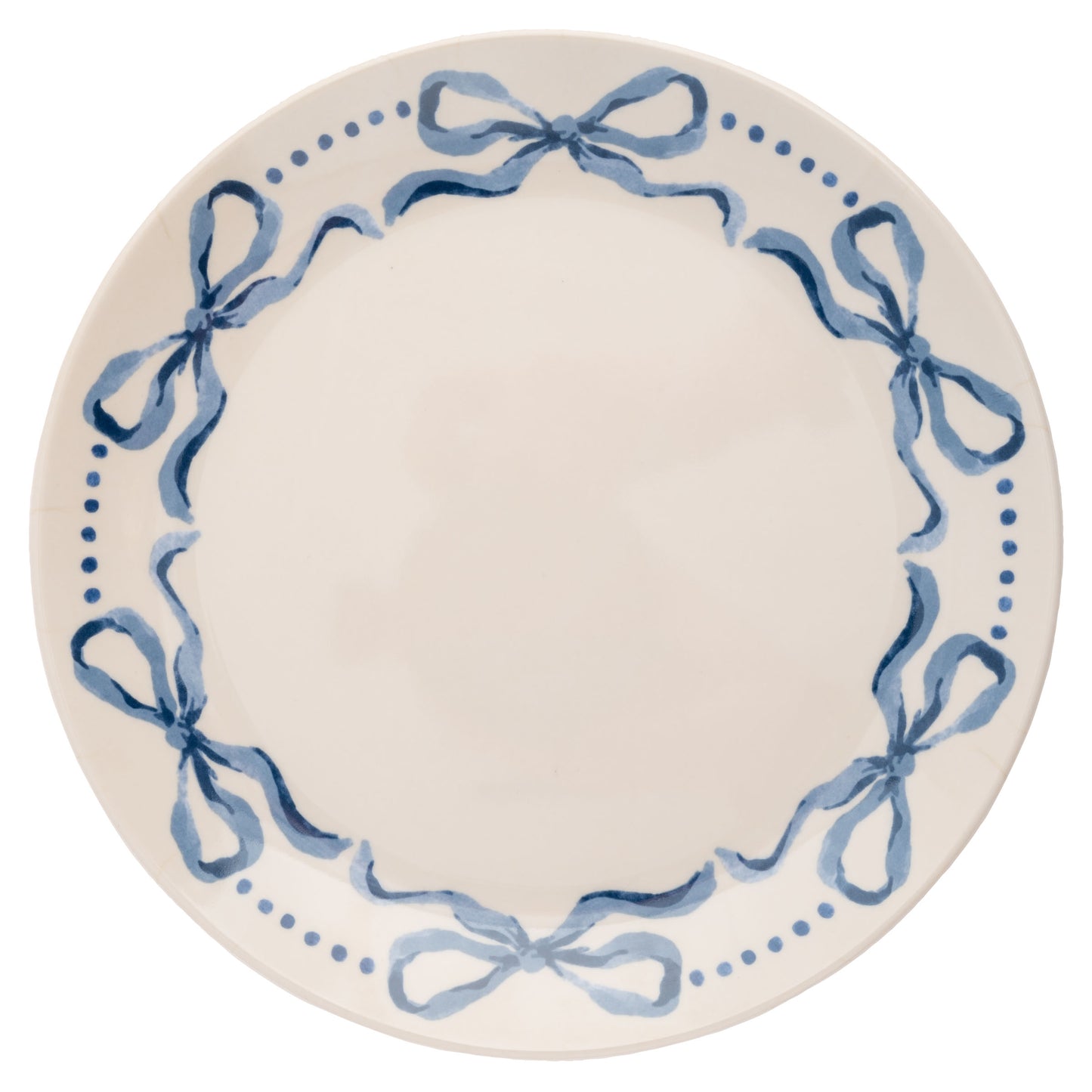 Blue Bows Melamine Salad Plates