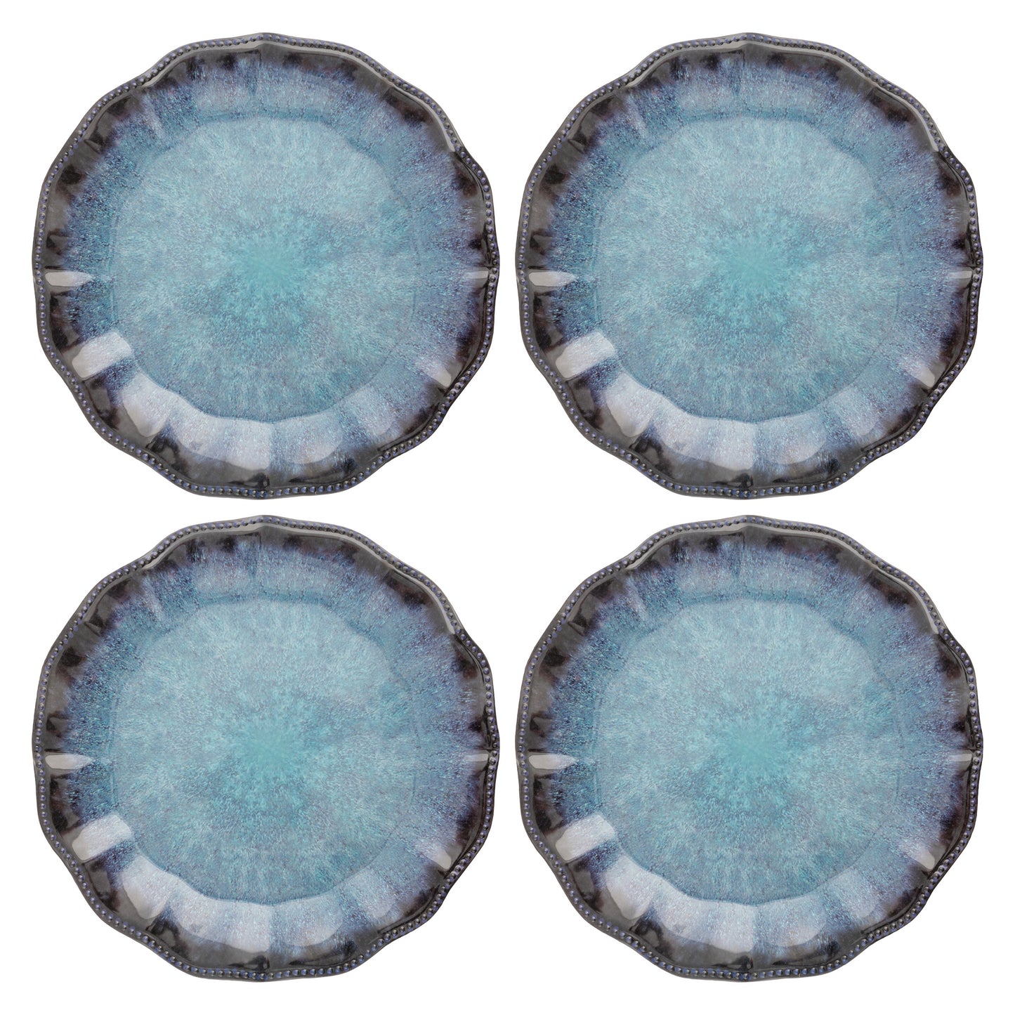 Olivia Blue Melamine Dinner Plates