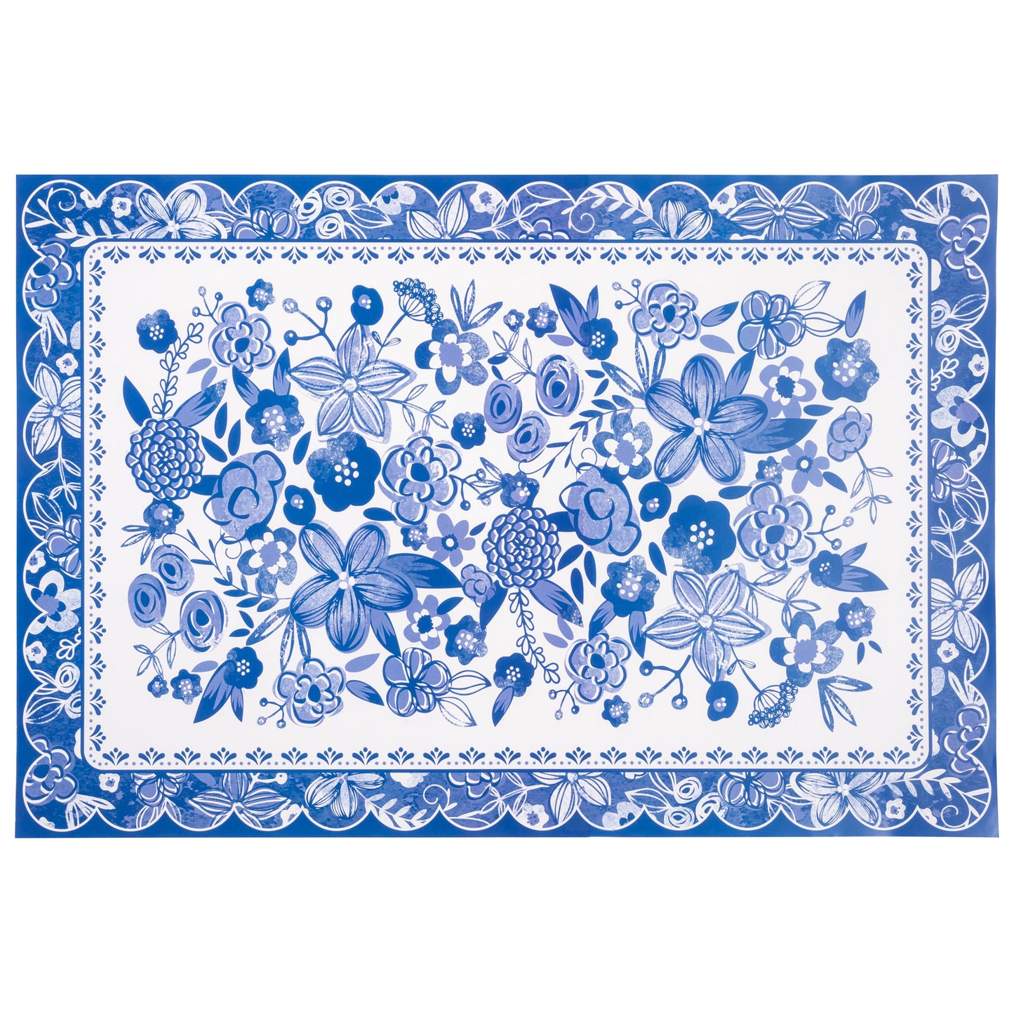 Blue & White Paper Placemat Booklet