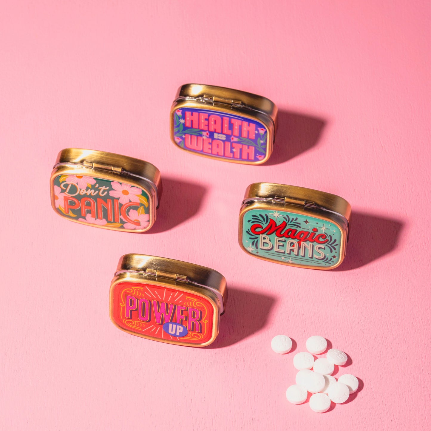 Power Up Small Metal Pill Case