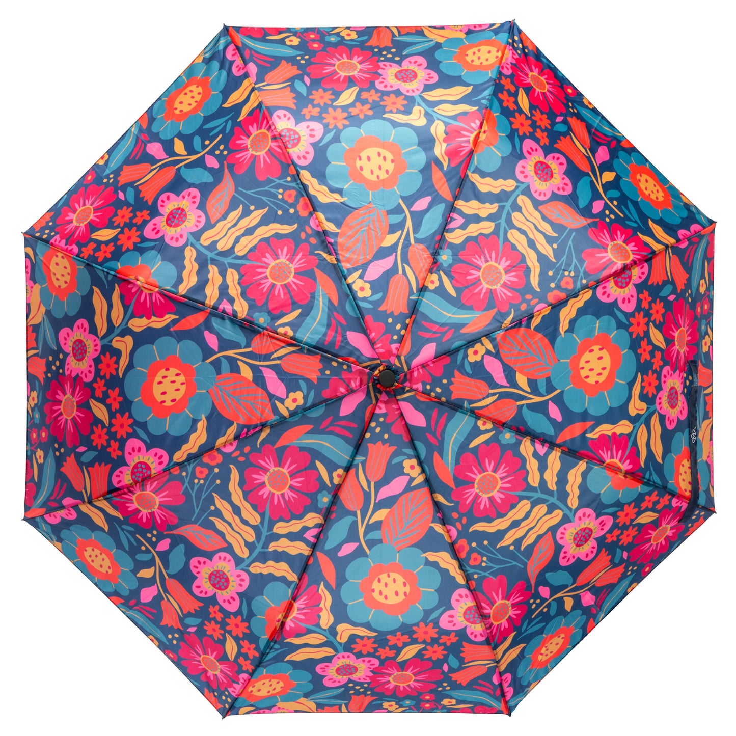 Retro Floral Travel Umbrella