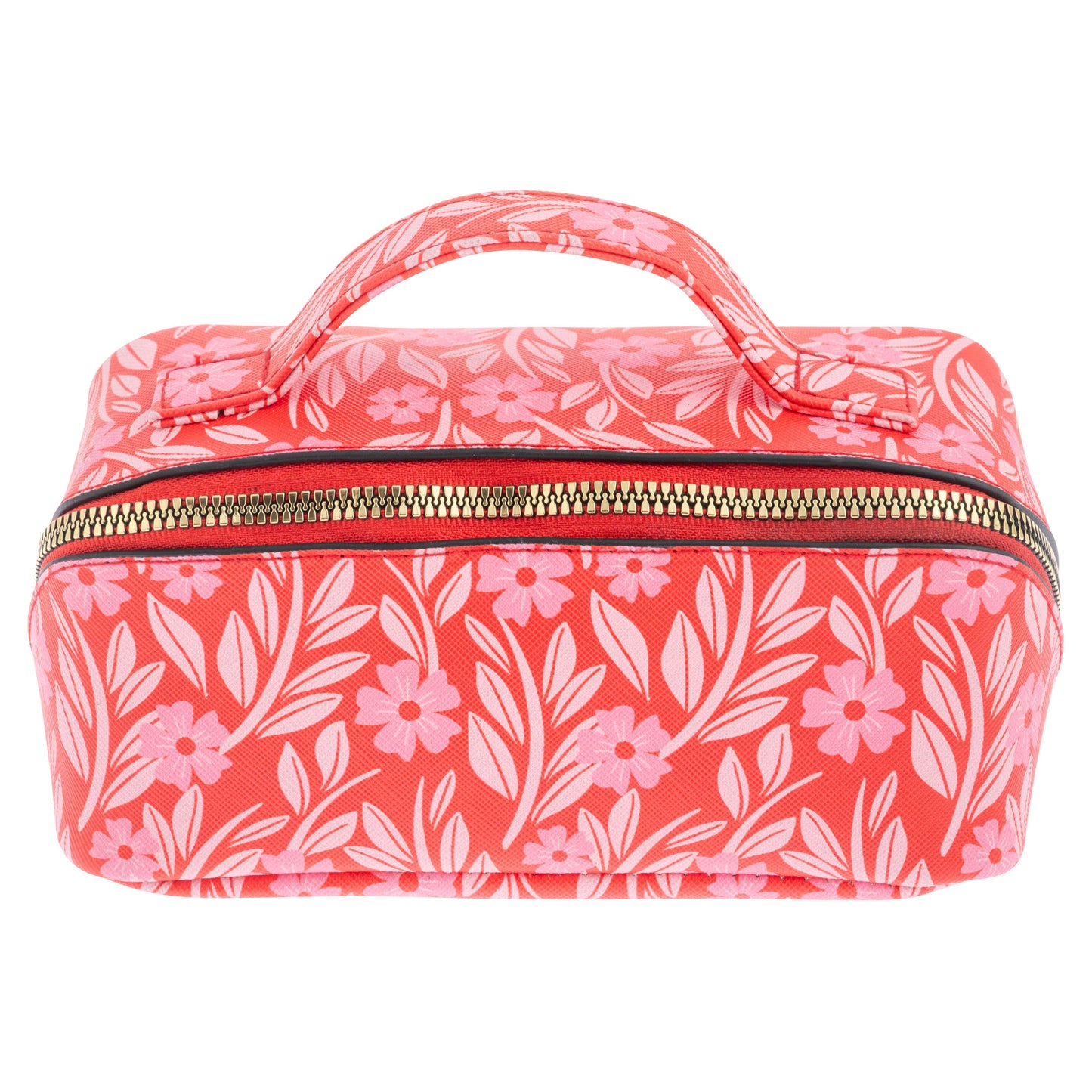 Red Floral Mini Zip Cosmetic Bags