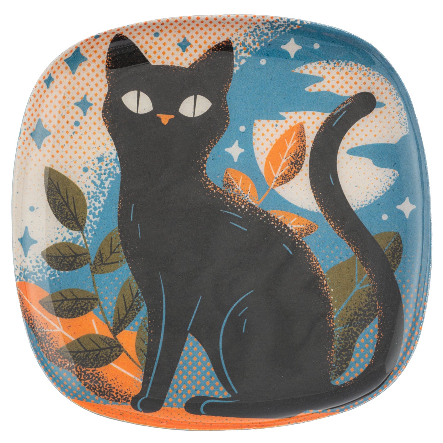 Cat Small Square Enamel Trays