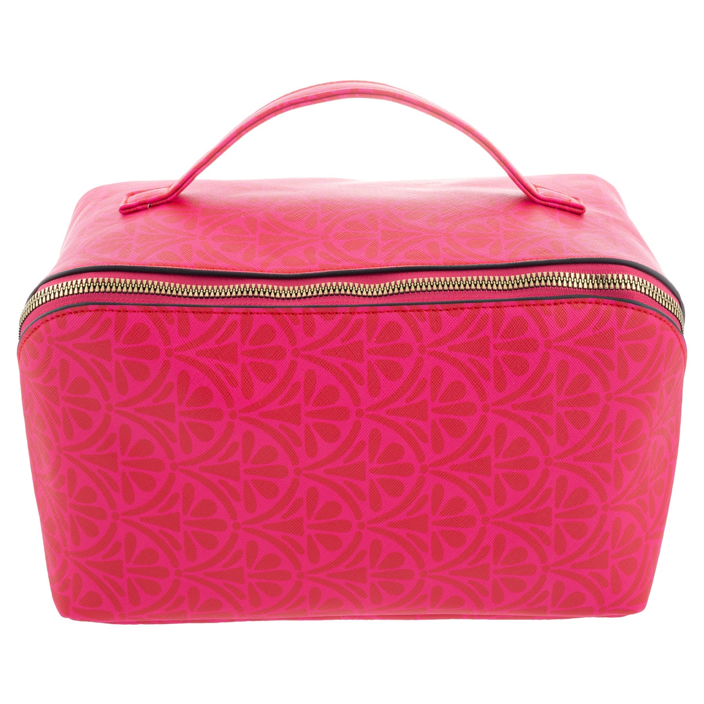 Pink Damask Jumbo Zip Cosmetic Bag