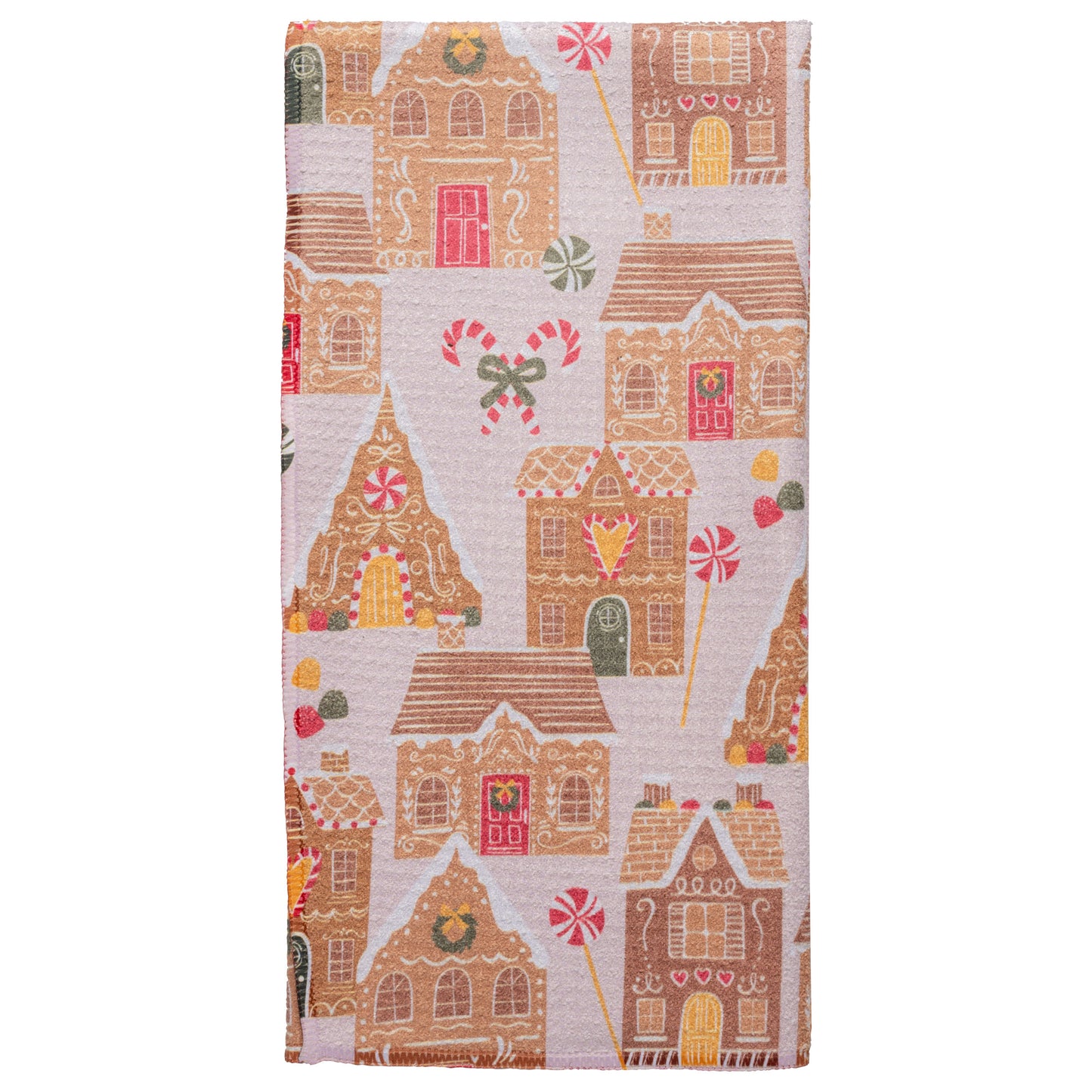 Gingerbread Waffle Weave Tea Towel