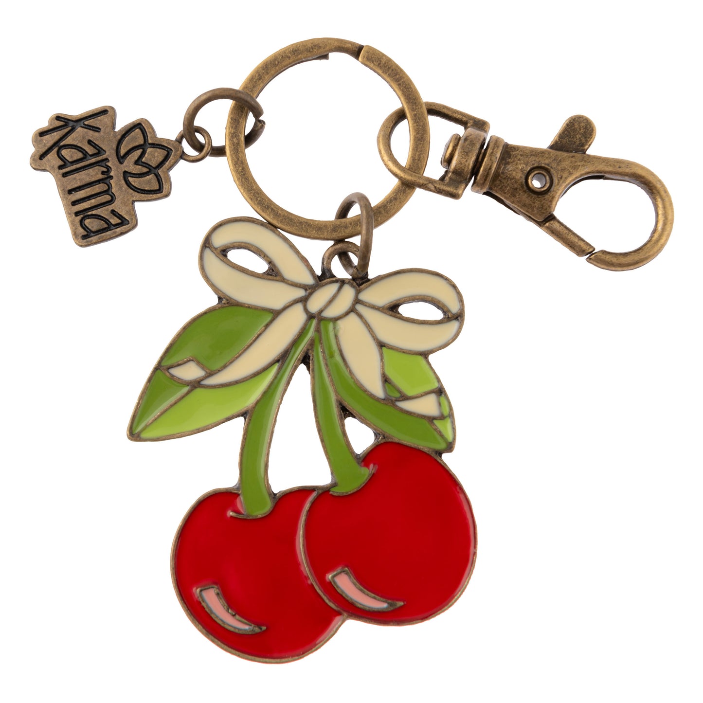 Cherries Enamel Keychains