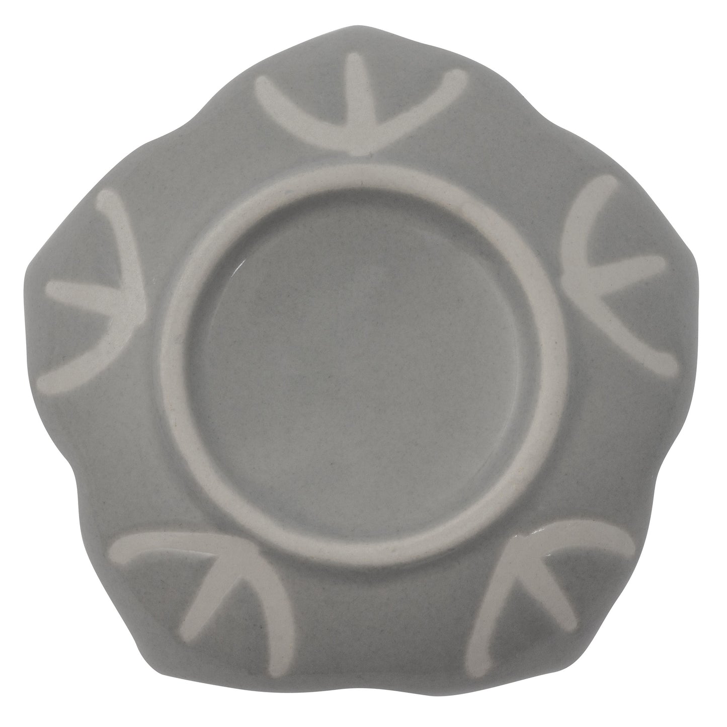 Gray Medium Shaped Trinket Tray back view.