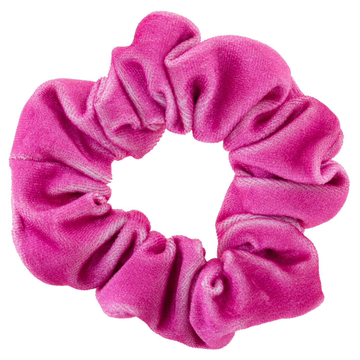 Berry Velvet Scrunchies light pink scrunchie view.
