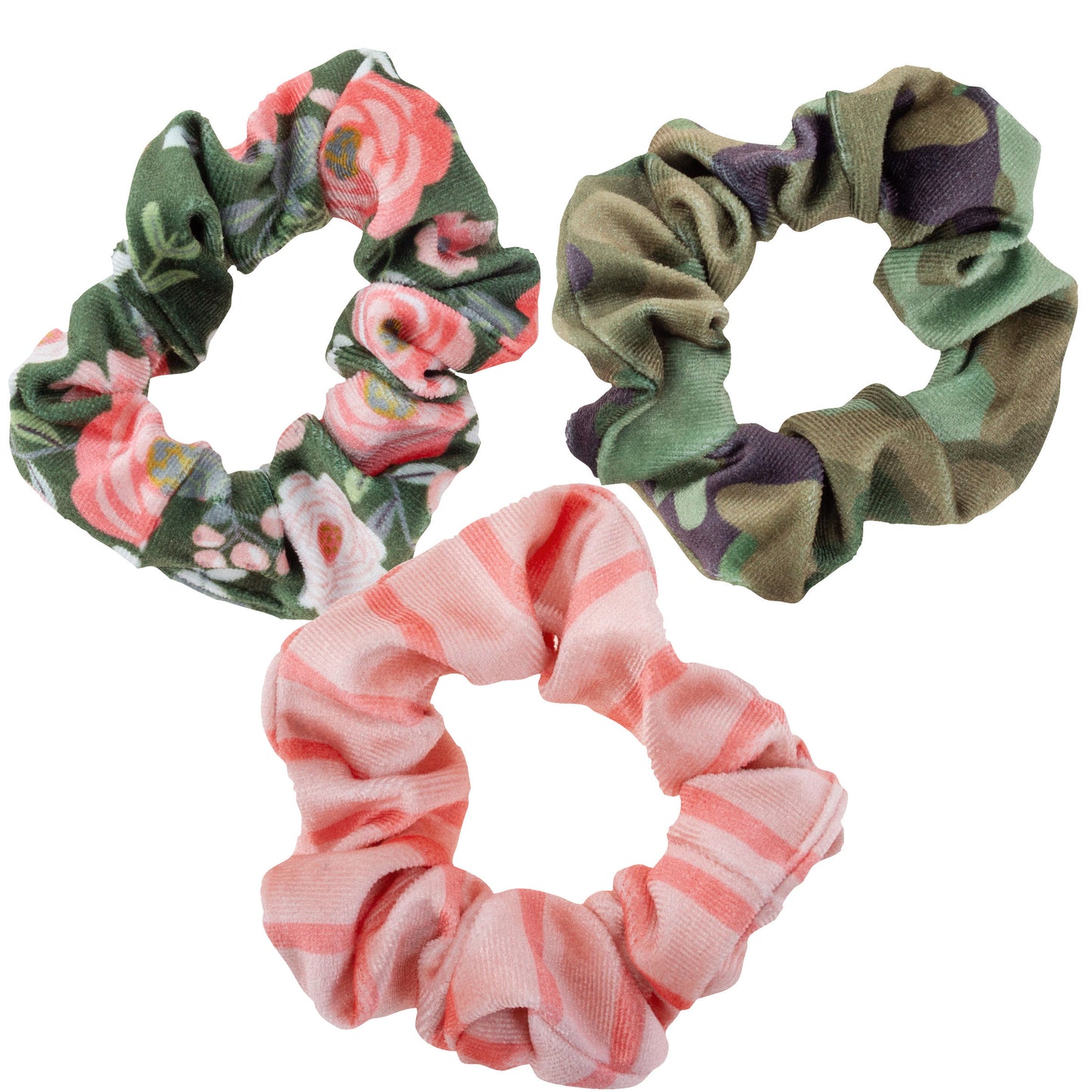 Camo Velvet Scrunchies