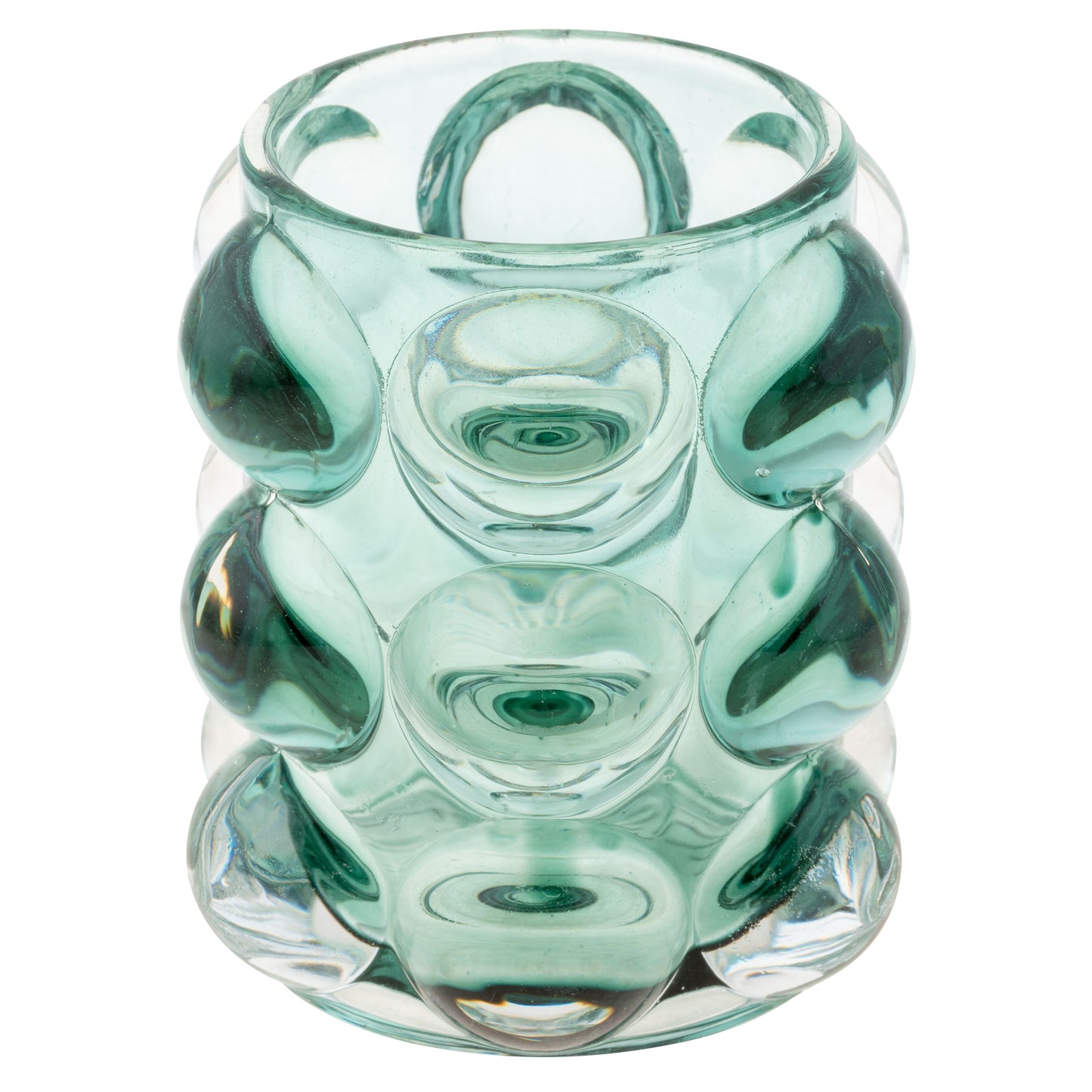 Teal Lucia Hobnail Votive