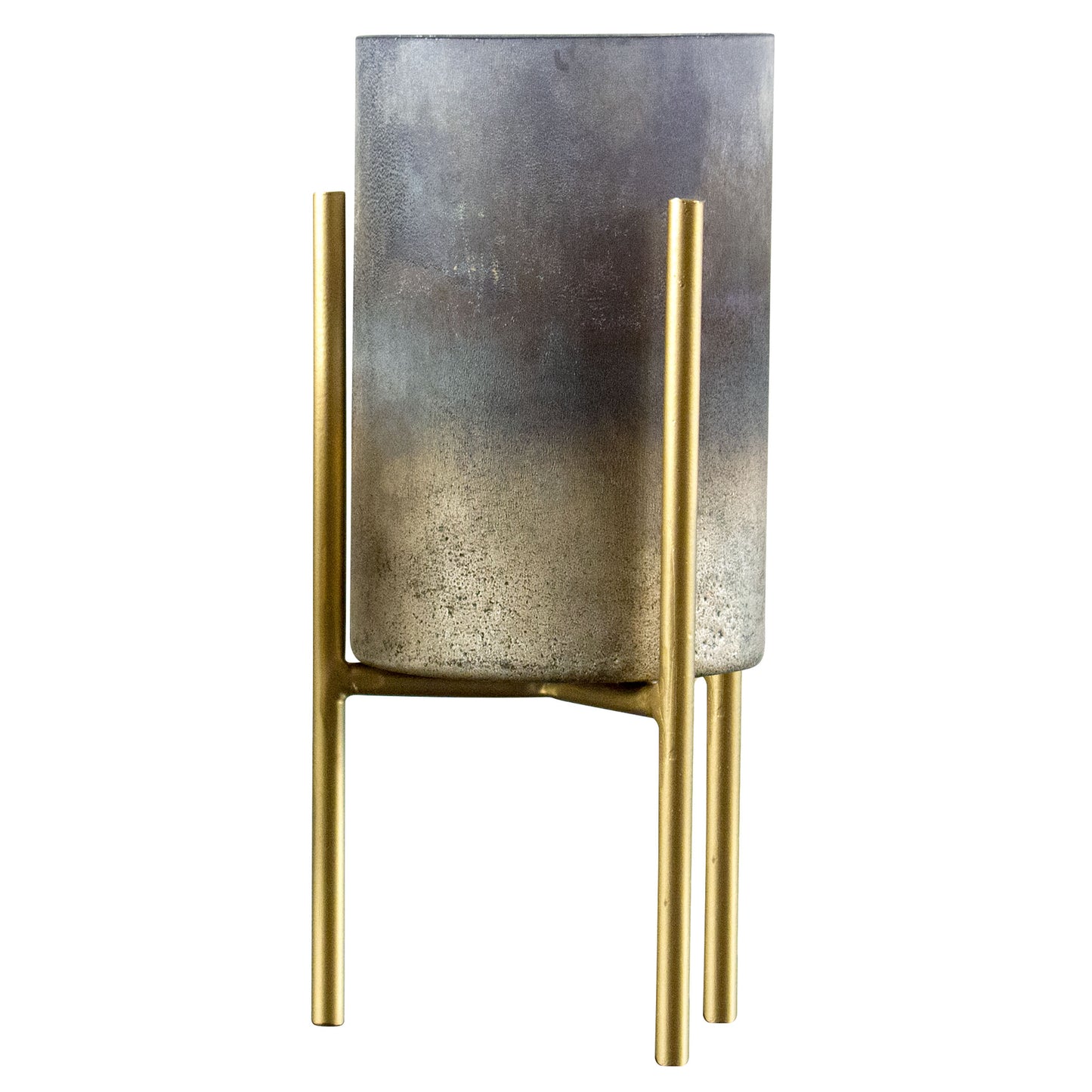 Silver Tall Mercury Glass Candle Holder