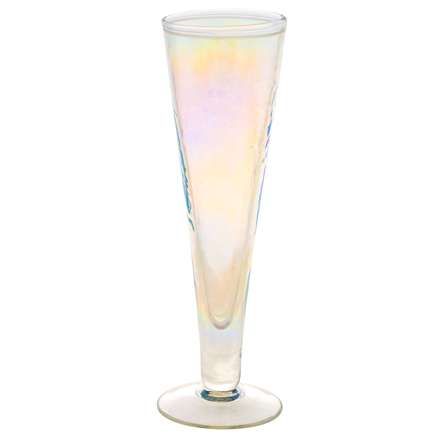 Iridescent Catalina Champagne Flute Set individual view.