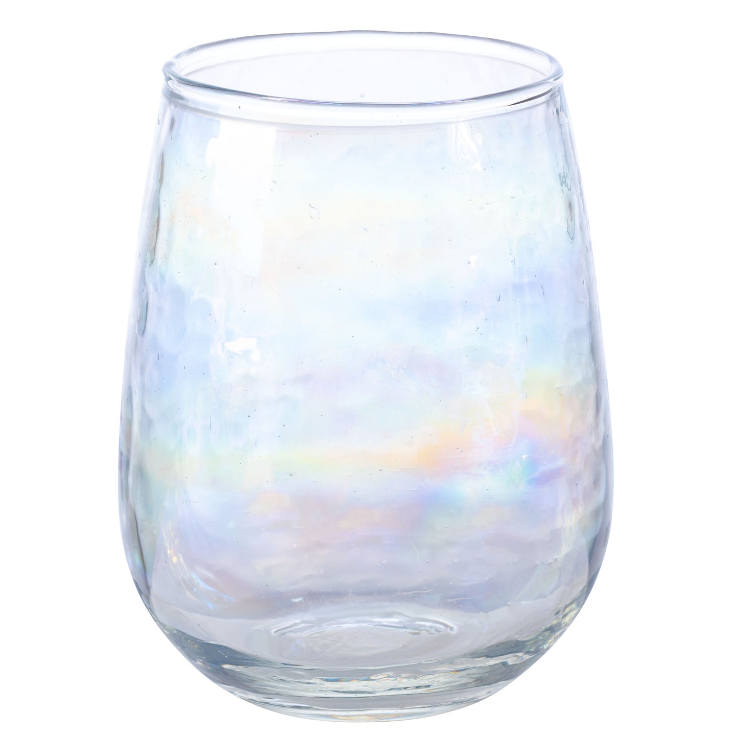 Iridescent Catalina Stemless Wine Glass individual view.