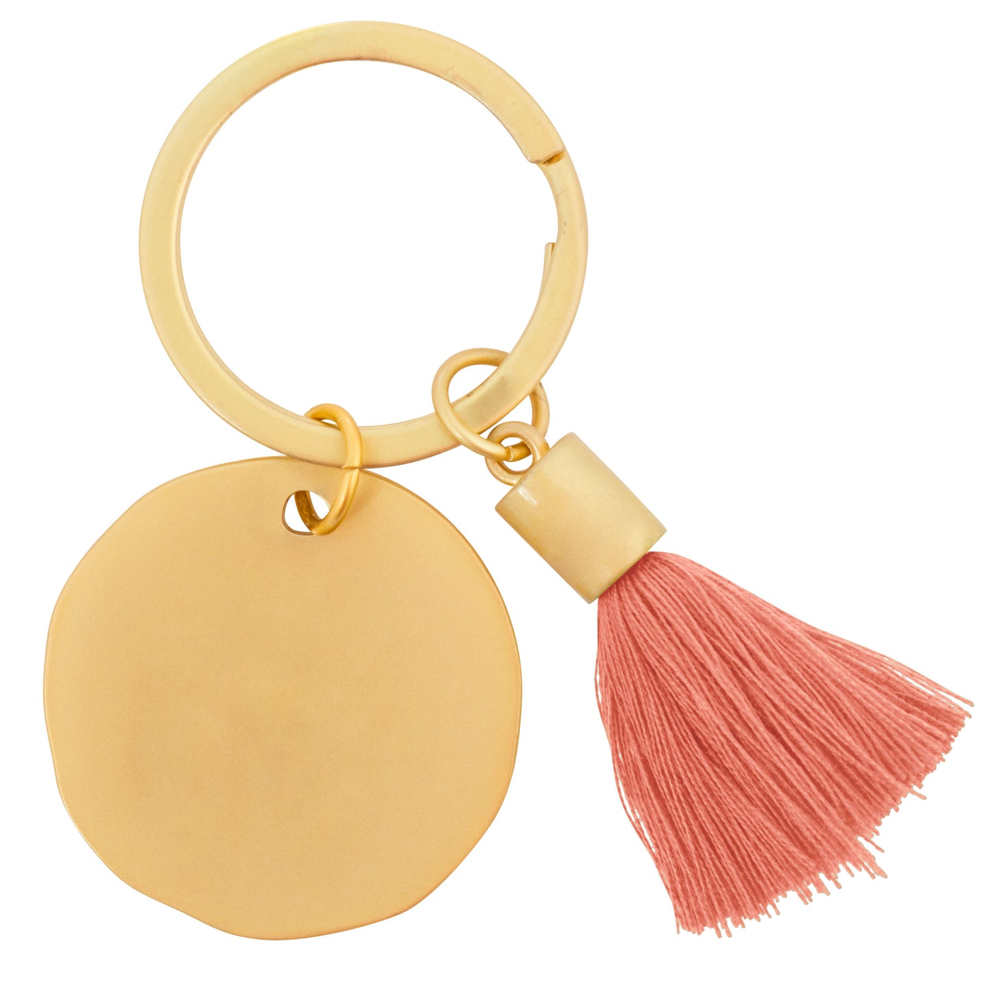 XOXO Round Tassel Key Chains back view.