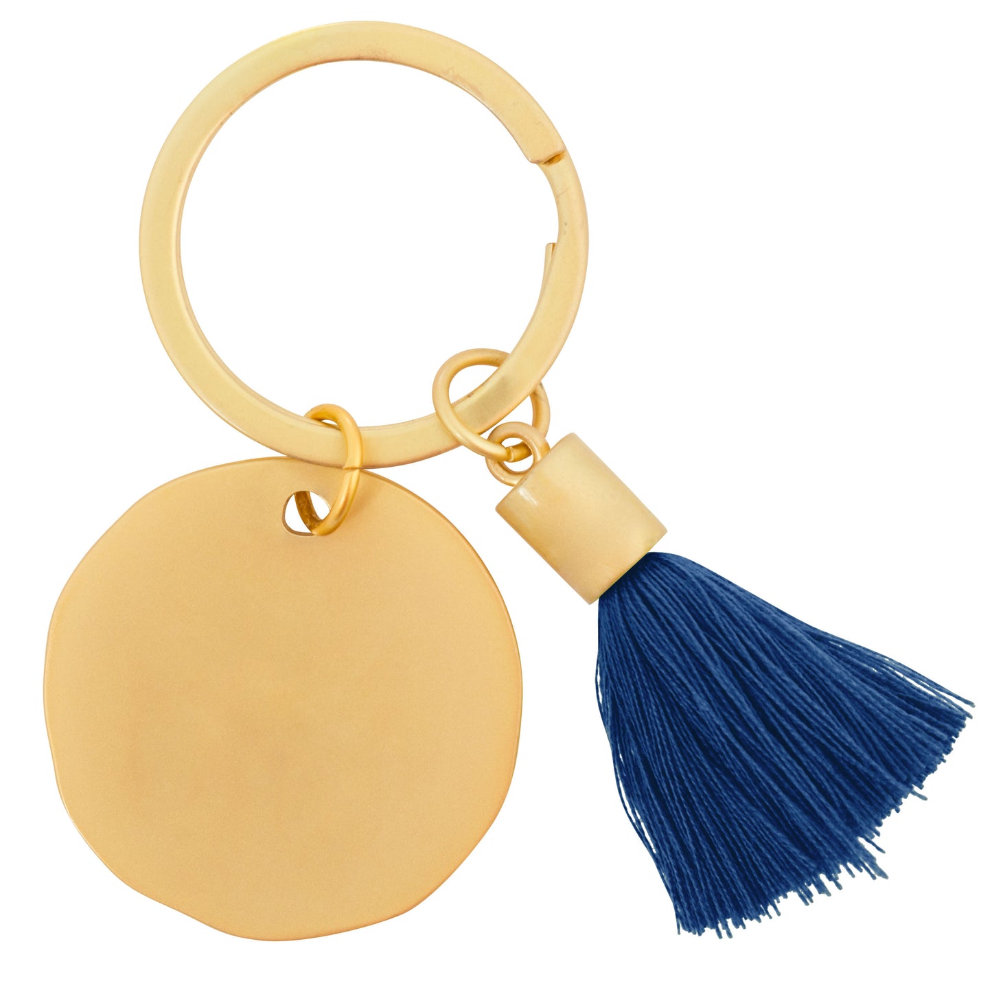 Believe Round Tassel Key Chains back view.