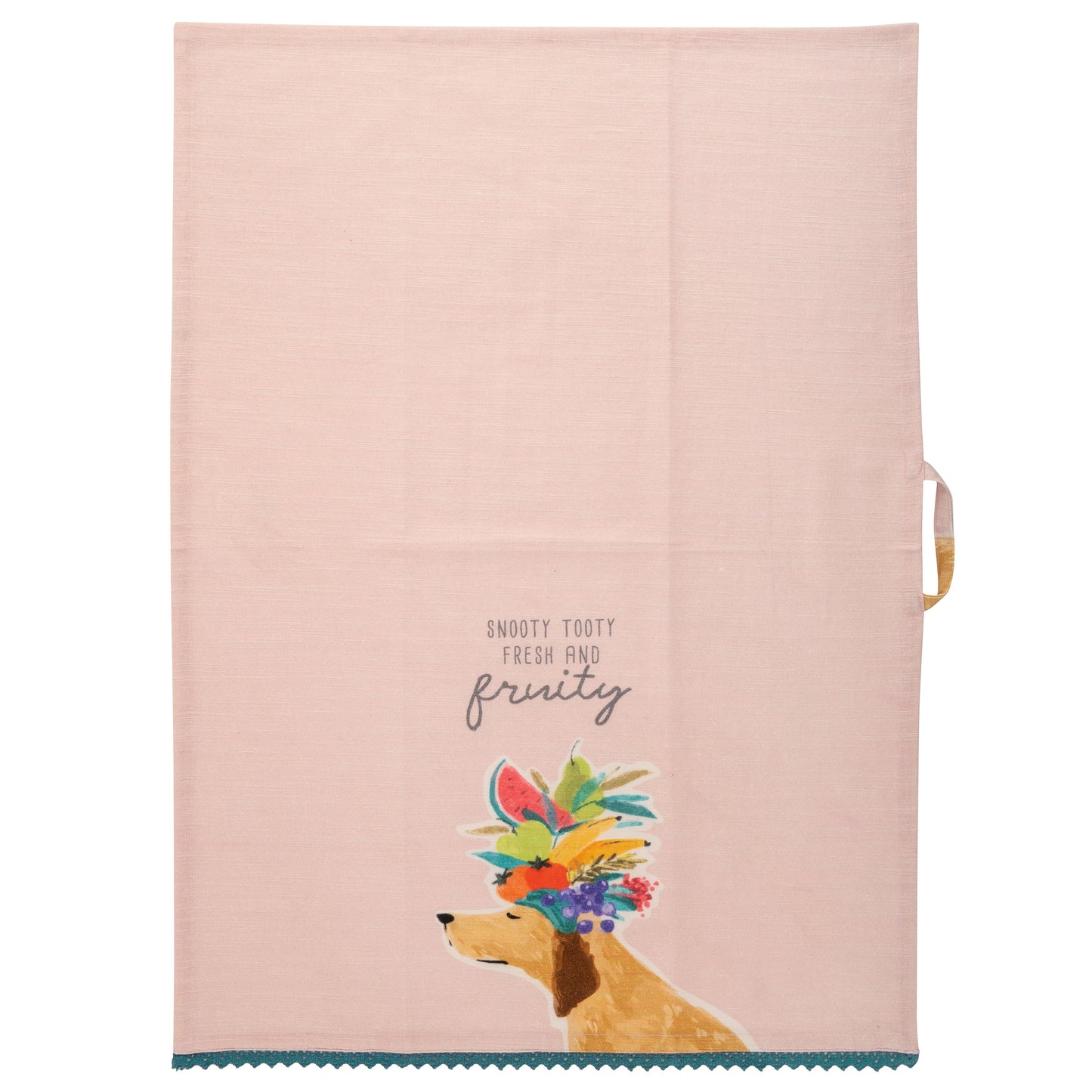 Dog Eclectic Tea Towel unfolded view.