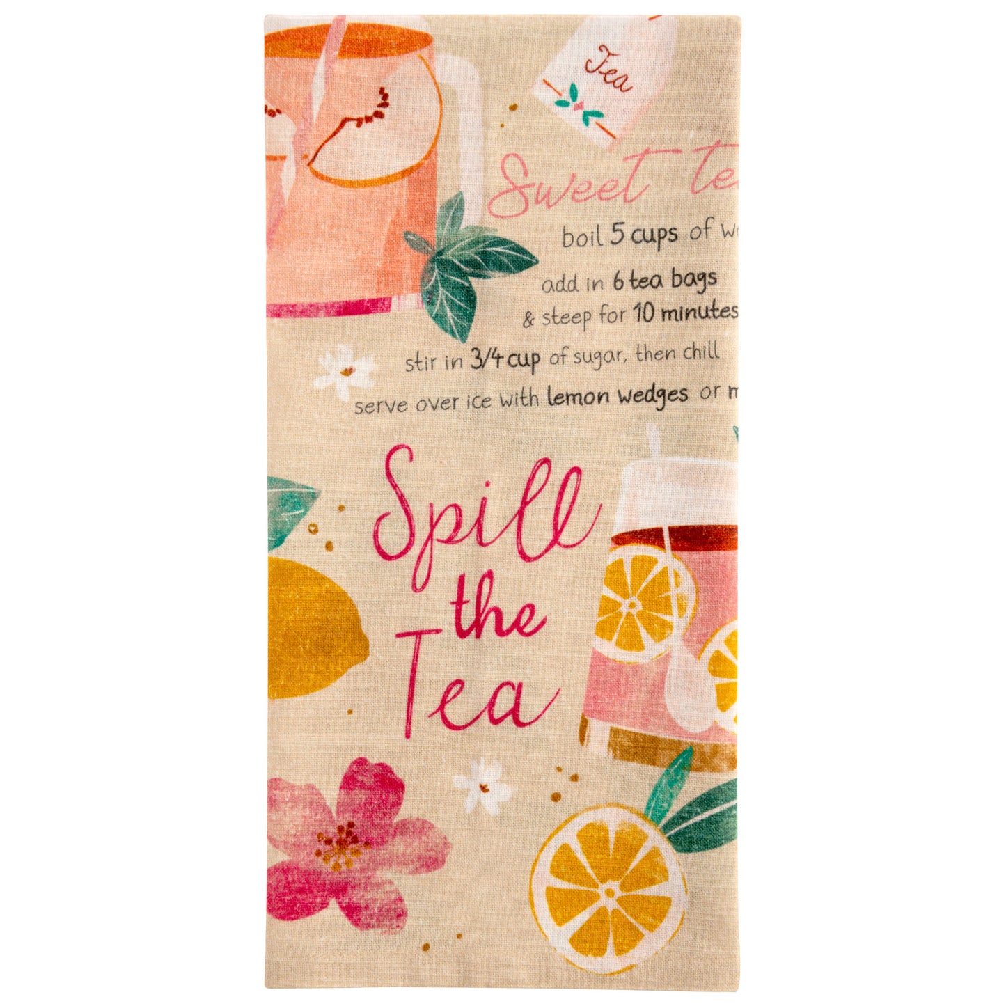 Sweet Tea Tasty Tips Tea Towel