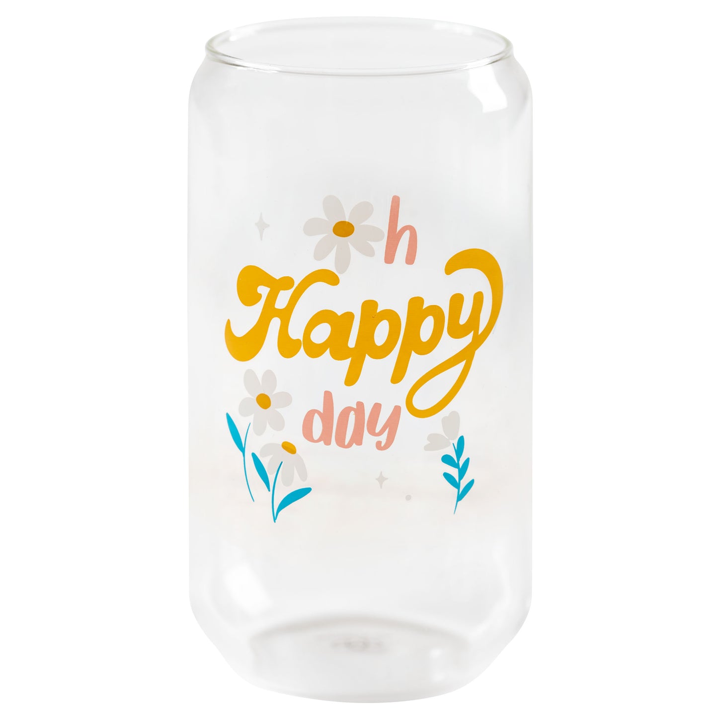 Oh Happy Day Beer Can Glass