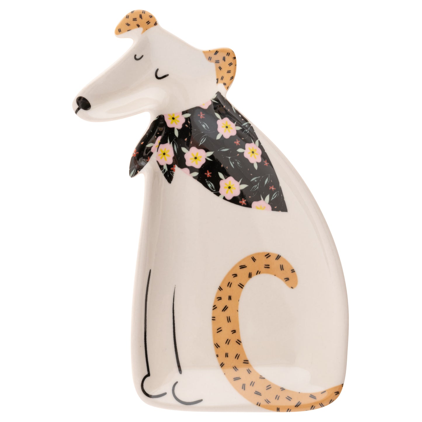 Dog Calico Trinket Tray