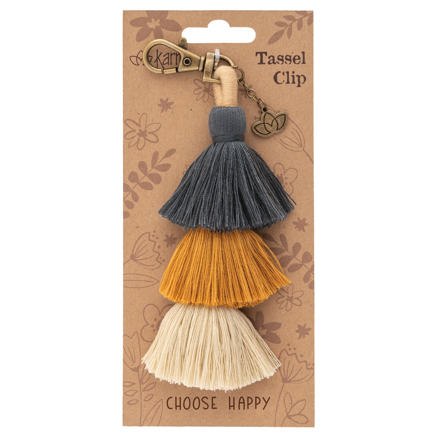 Choose Happy Tassel Clips